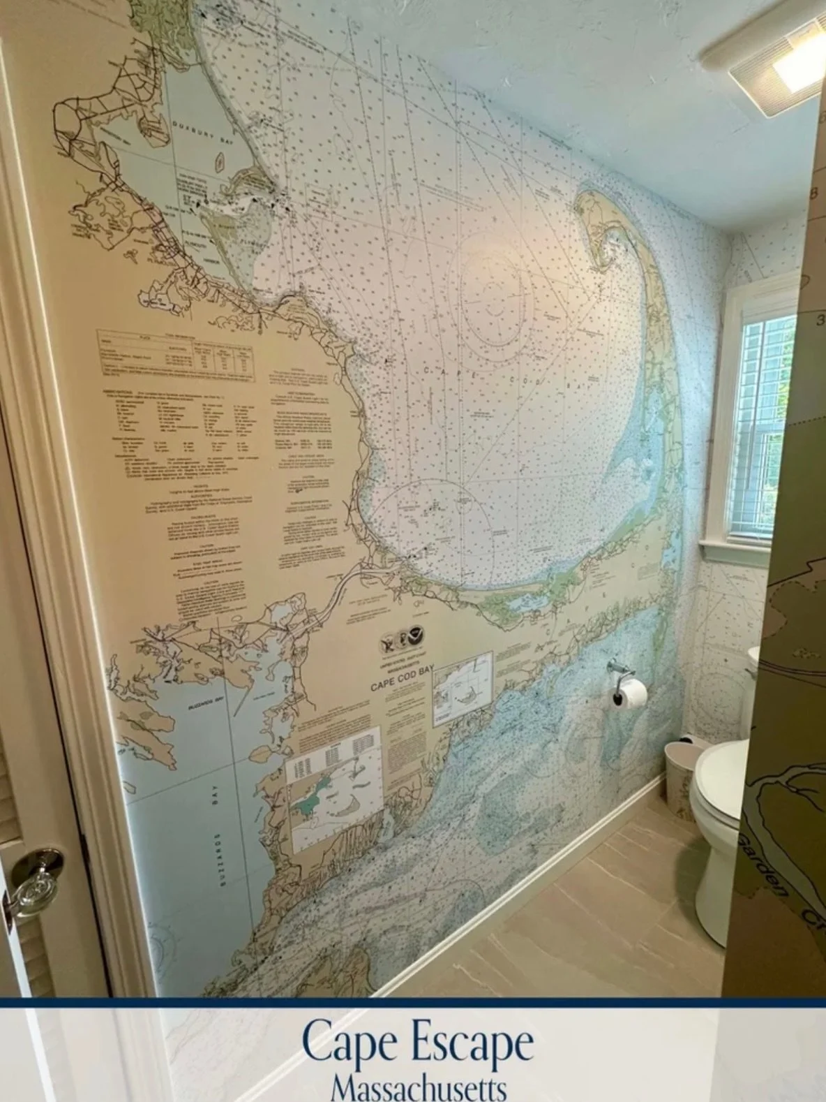 Welcome to this week&rsquo;s Wallpapered Weekly feature, where we highlight one of our favorite custom installs from our portfolio. ✨

⚓️ Cape Escape ⚓️

This welcoming bathroom features two nautical charts in classic NOAA colors: Barnstable Harbor a