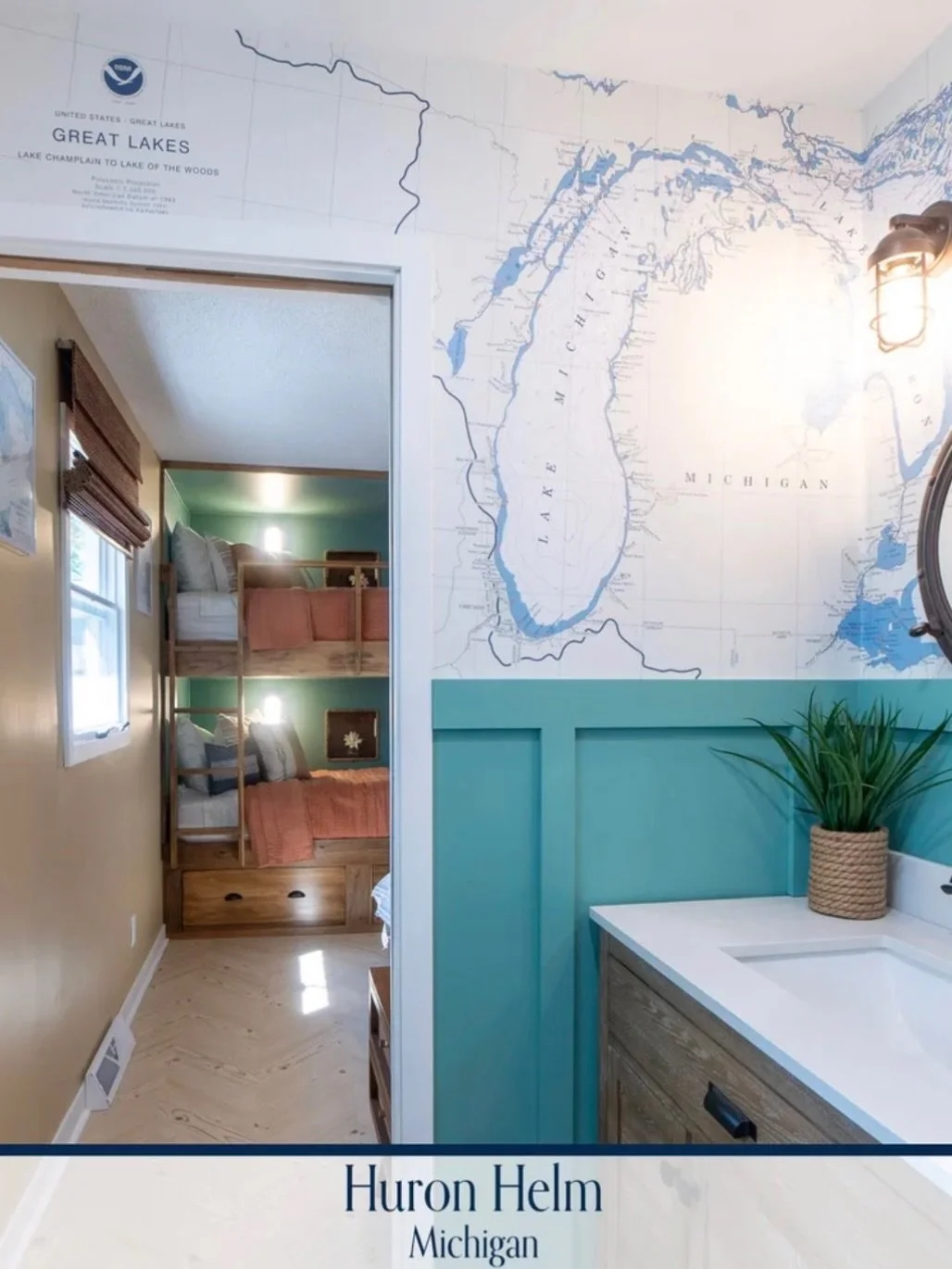 Welcome to this week&rsquo;s Wallpapered Weekly feature, where we highlight one of our favorite custom installs from our portfolio.

🌊 Huron Helm 🌊

Crafted for the Huron Helm Airbnb, this powder room wows with made-to-measure nautical chart wallpa