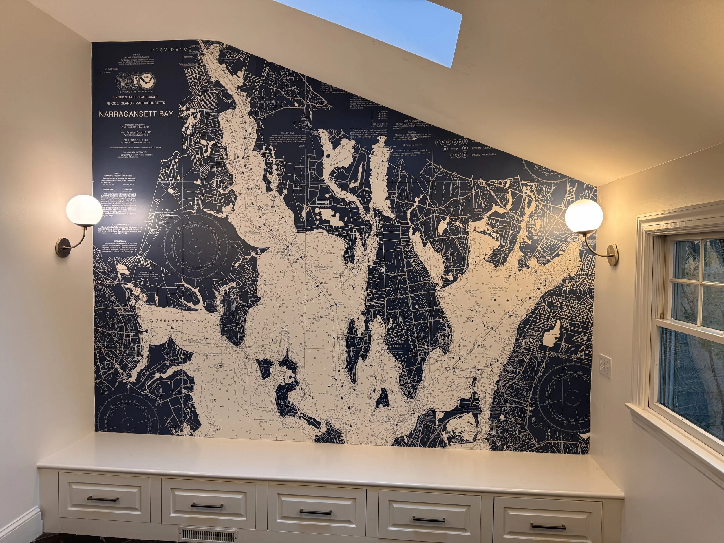 How to Measure for Nautical Chart Wallpaper