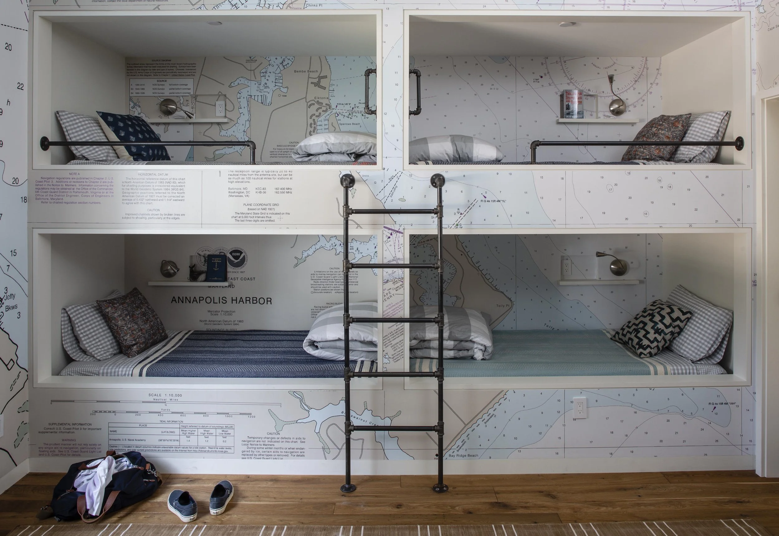 Featured Project Coastal Living Magazine — Nautical Chart Wallpaper The
