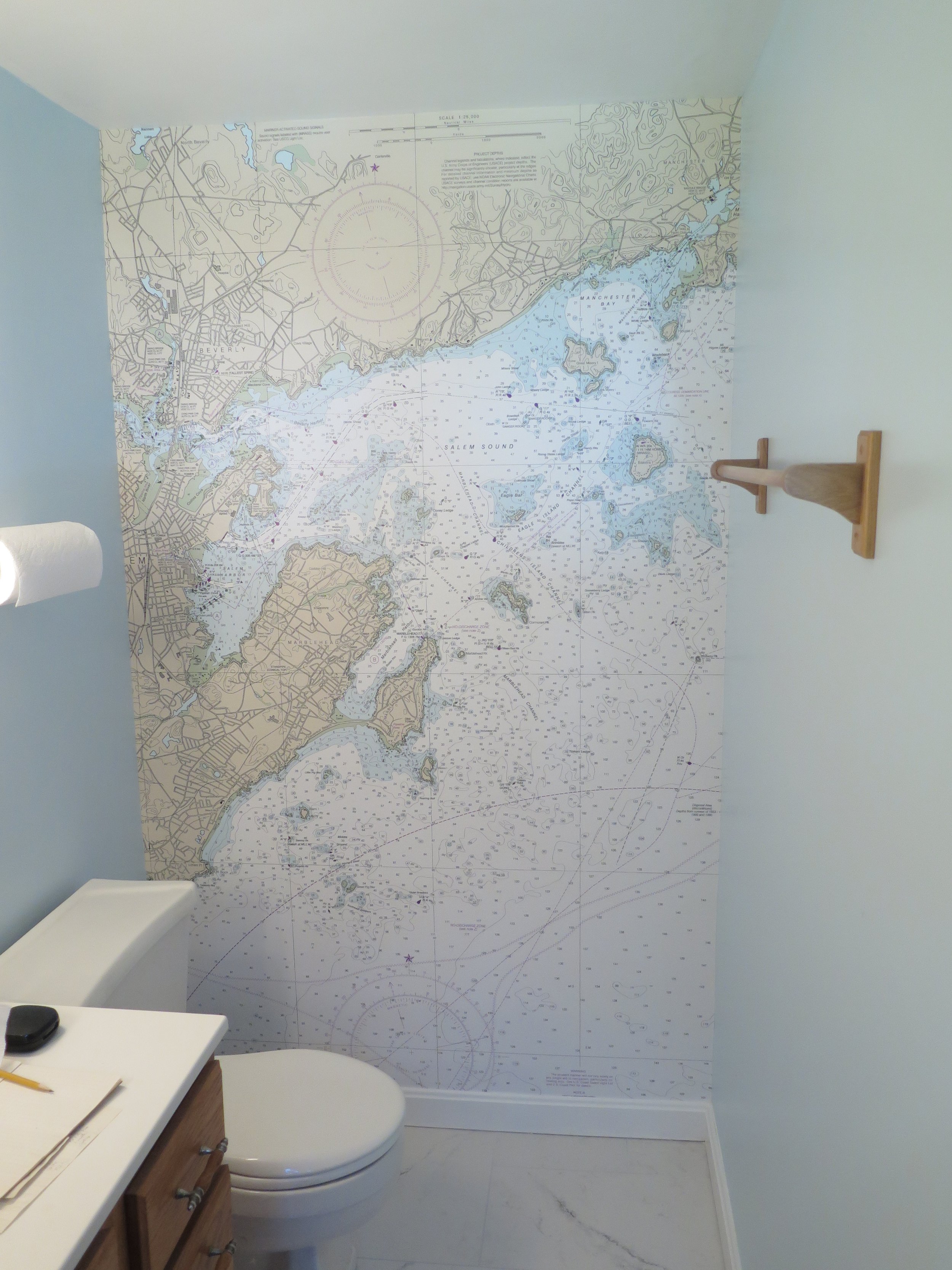 Bathroom wall with chart - final.JPG