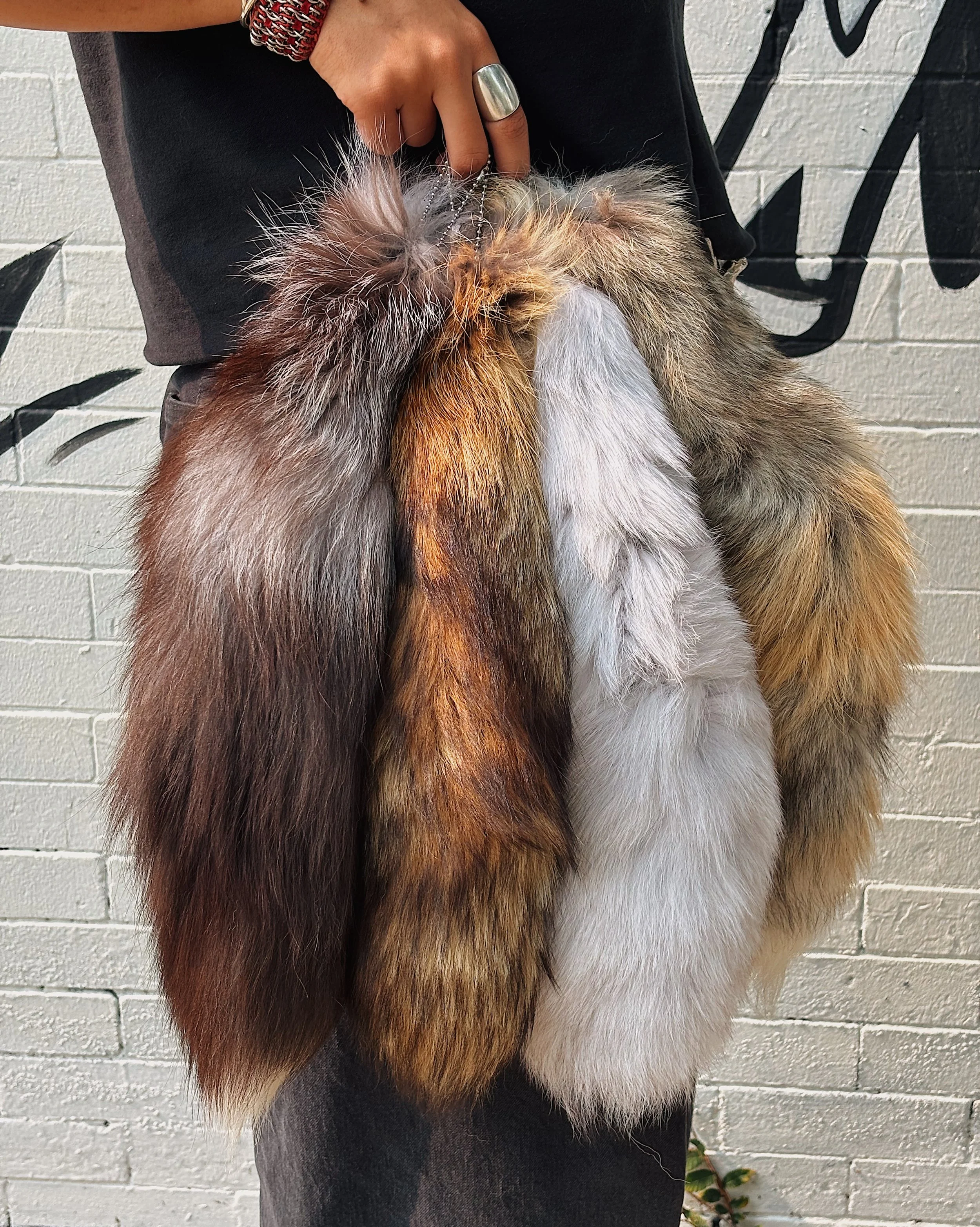 Fox Tail Keychains