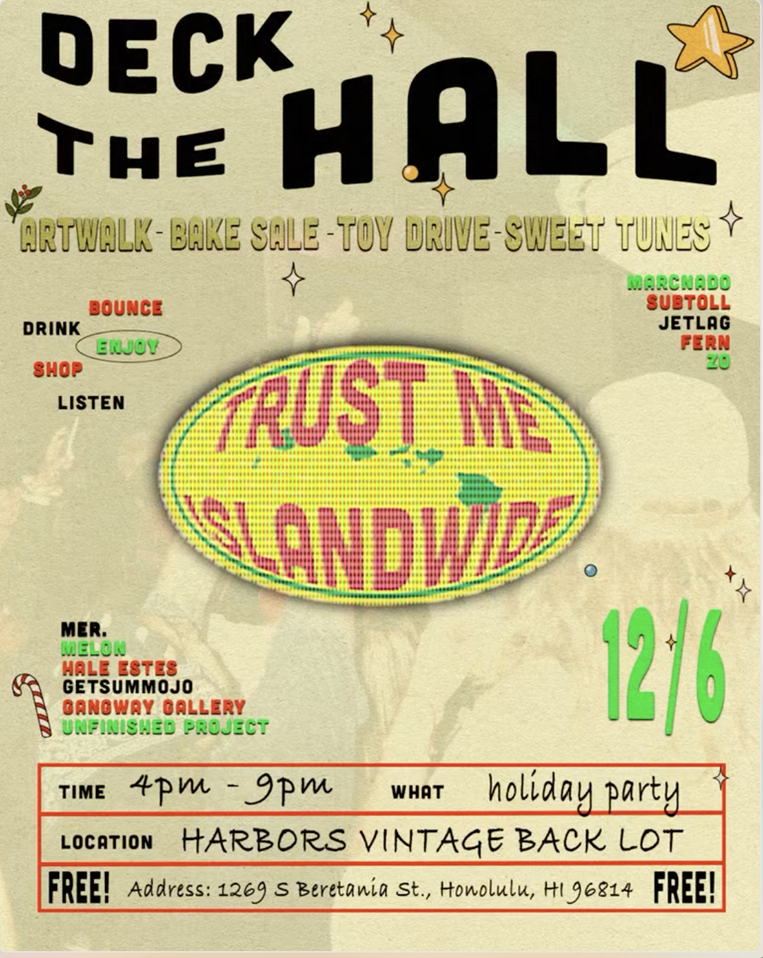 DECK THE HALL HOLIDAY PARTY AT HARBORS VINTAGE