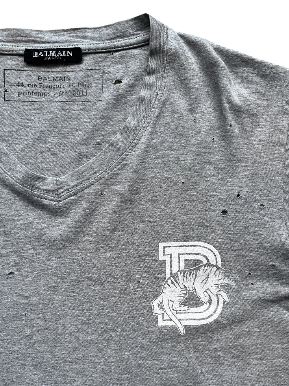 Balmain SS/2011 Shotgun bullet holes T-shirt by Christophe
