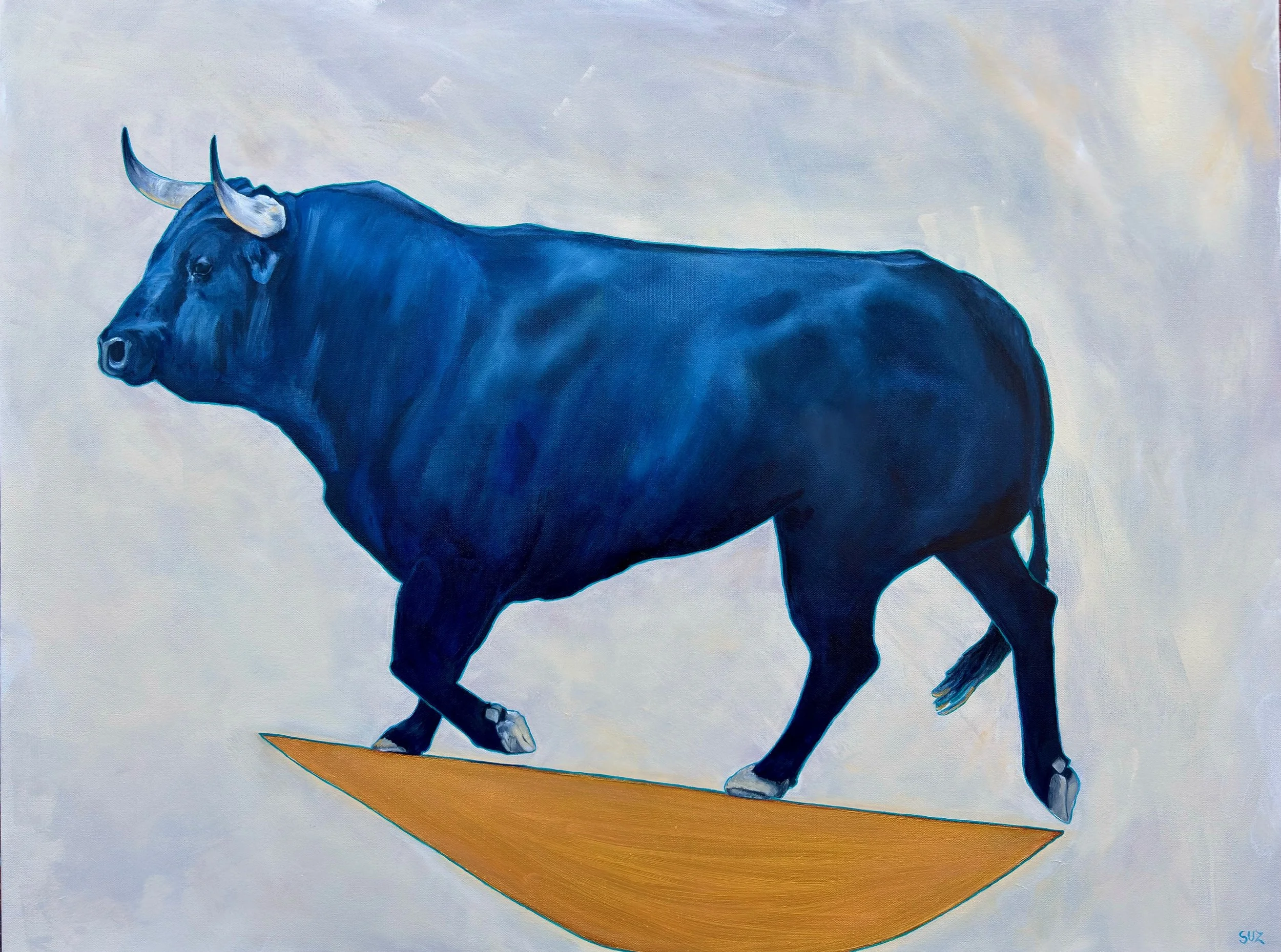 "Taurus Rising", 2025, 30x40, oil on stretched canvas. $4,500.00. Click image for purchase.