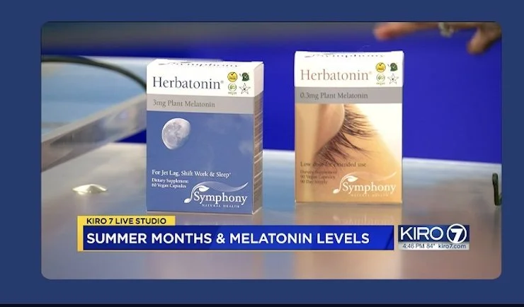 Chief Science Office, Dr. Deanna Munich talks to KIRO7 hosts during Summer Solstice and explains “Melatonipause”, benefits of plant melatonin (Symphony Natural Health's Herbatonin) and managing health during the "Darkness Deficiency" on Friday, July 