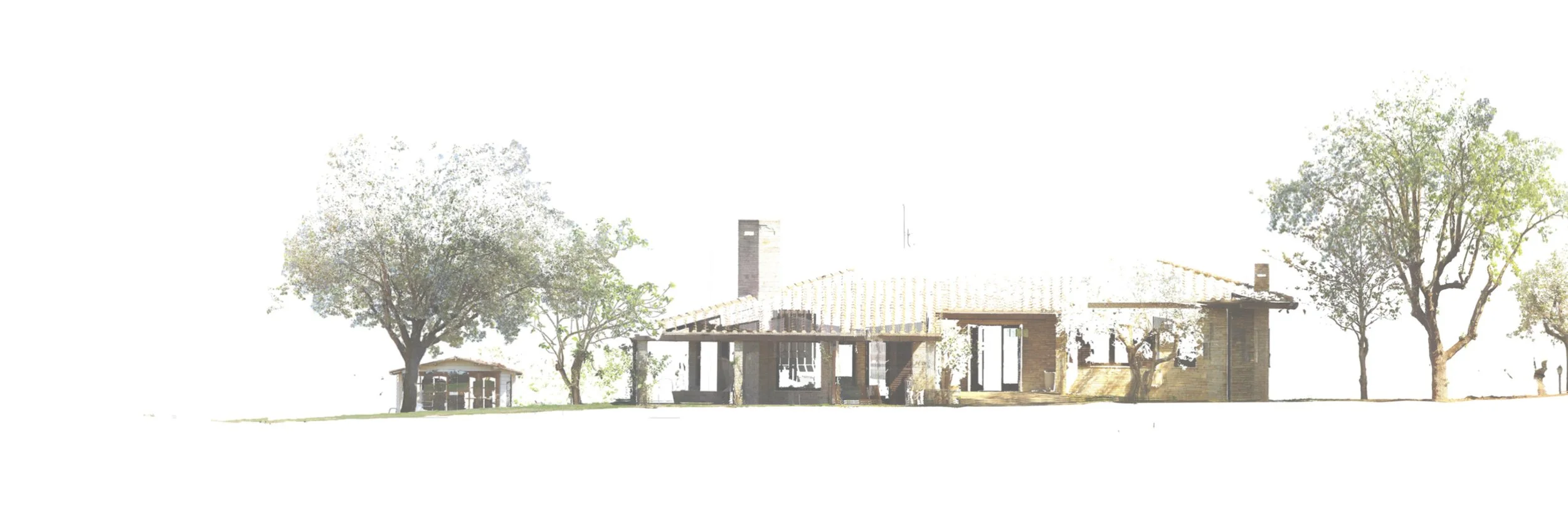 VILLA IN OLGIATA - East Elevation, Before