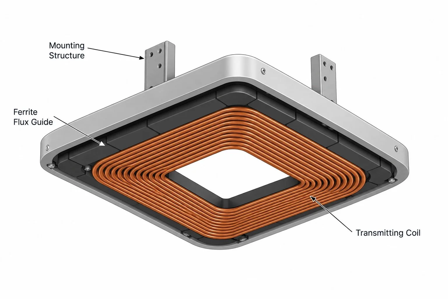 Wireless Charging Coil Configurations for Electric Vehicles, Autonomous Mobile Robots, and Industrial Applications
