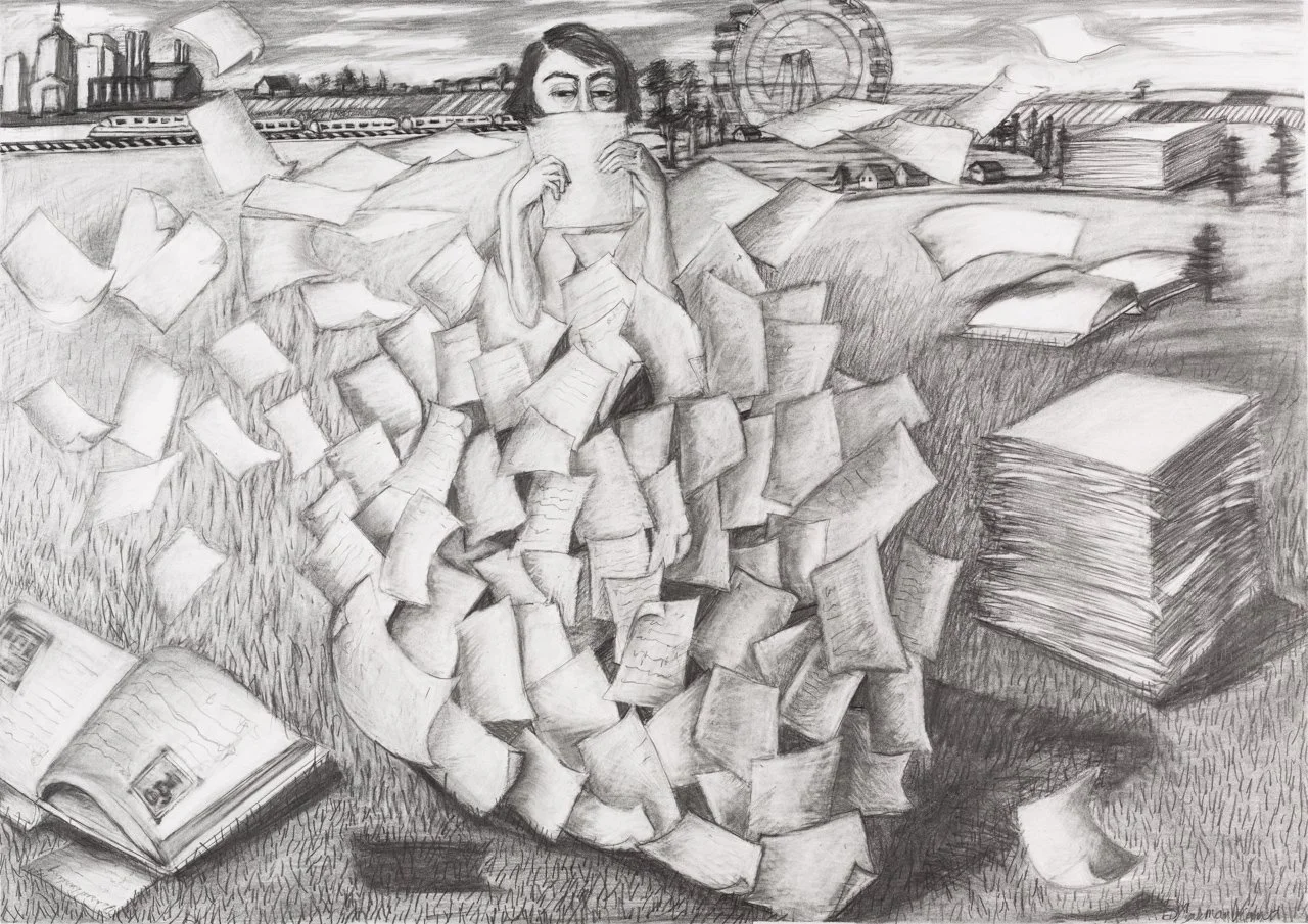 Dear Darling WWII Agnes_ Letters 38inx53 in 2019jpeg.jpg