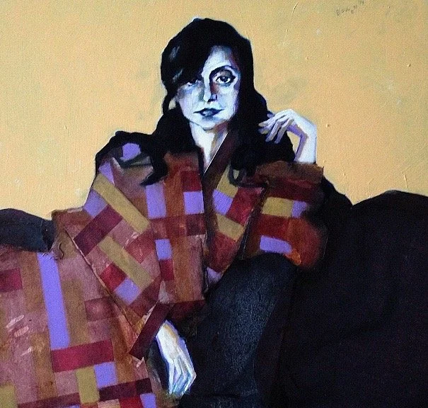 Woman with Patterned Robe