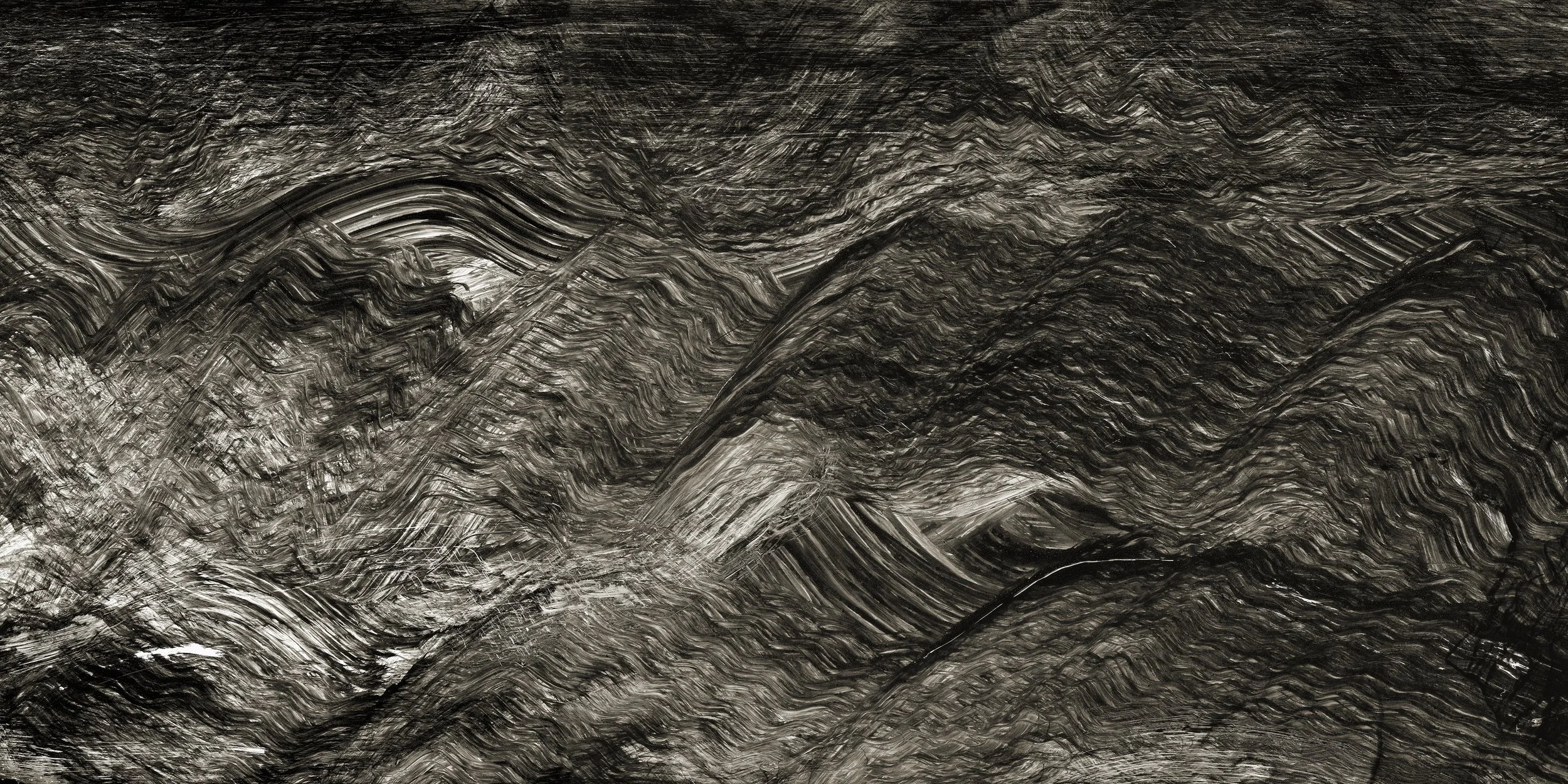 Walden: Waters from the Pond and The Ganges River Mingling - Cliché Verre Print, 2016
