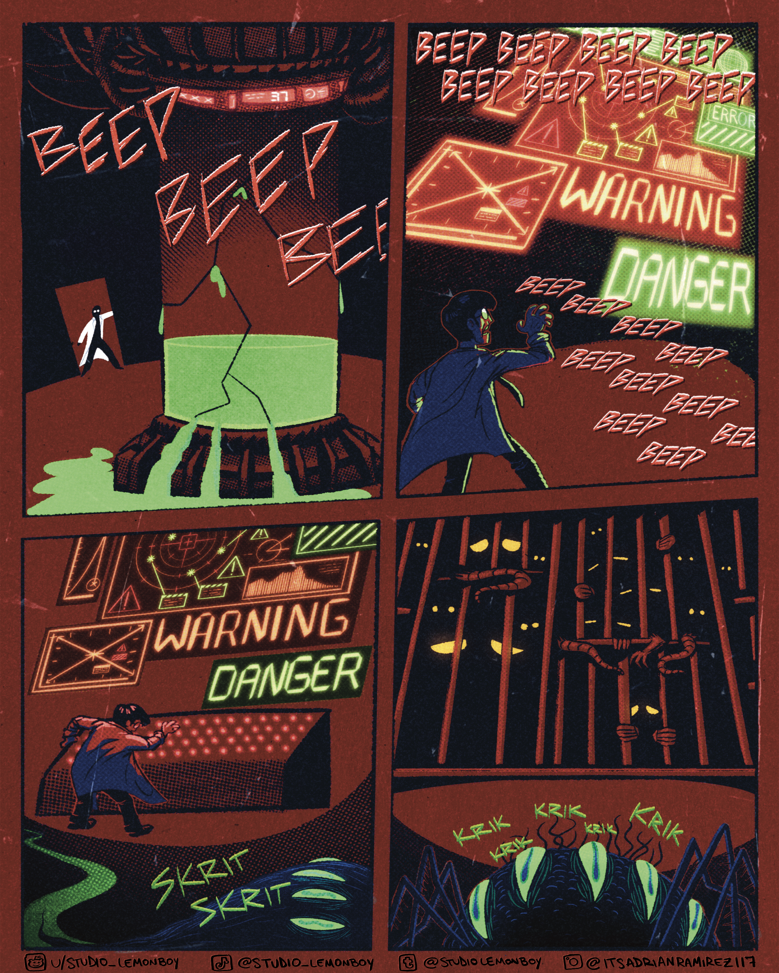 The Experiment pg. 1 - Personal illustration, 2023