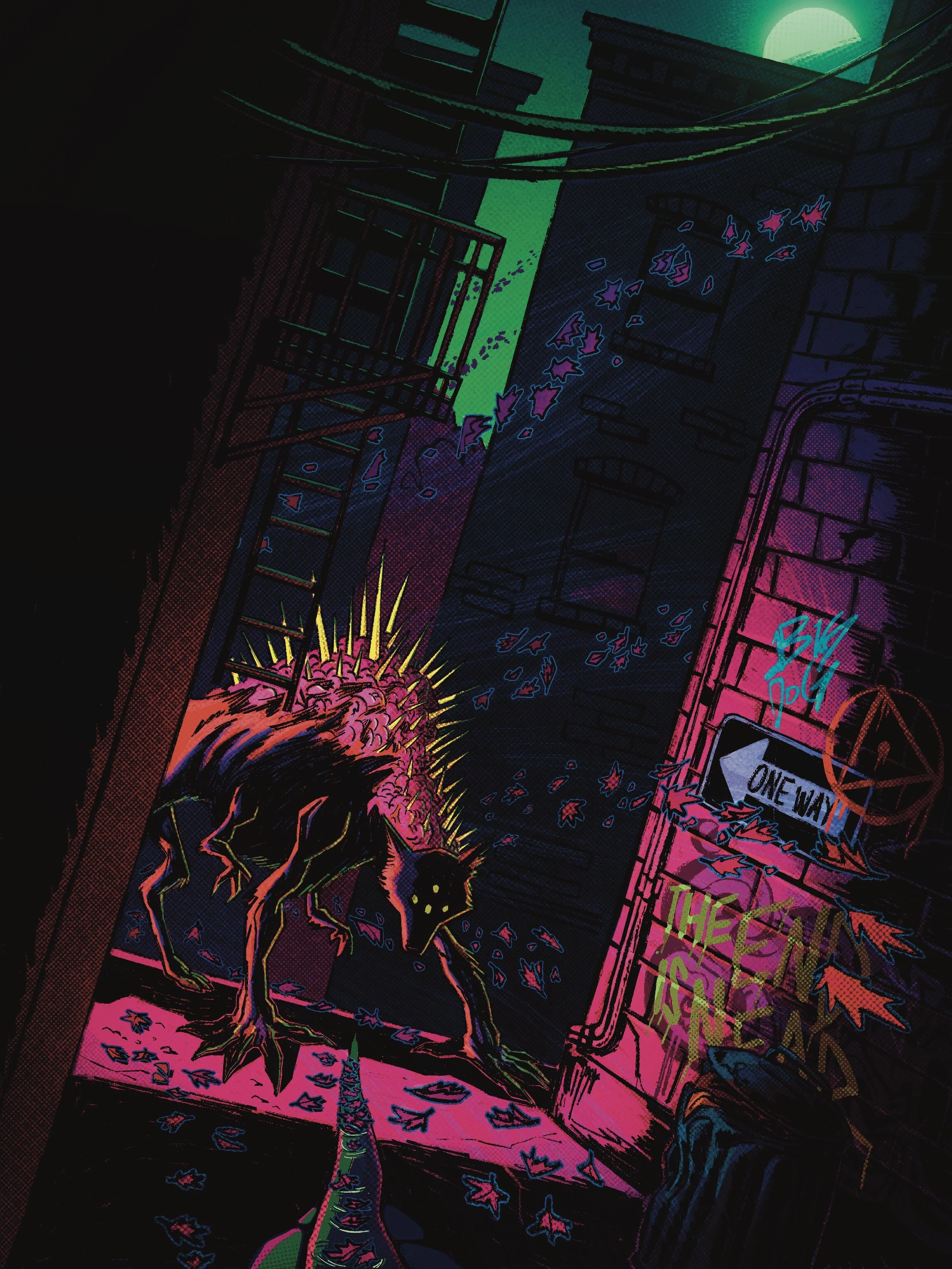 Dogman on Chestnut Road - Illustration for "Cherry Creek Paranormal" 2025