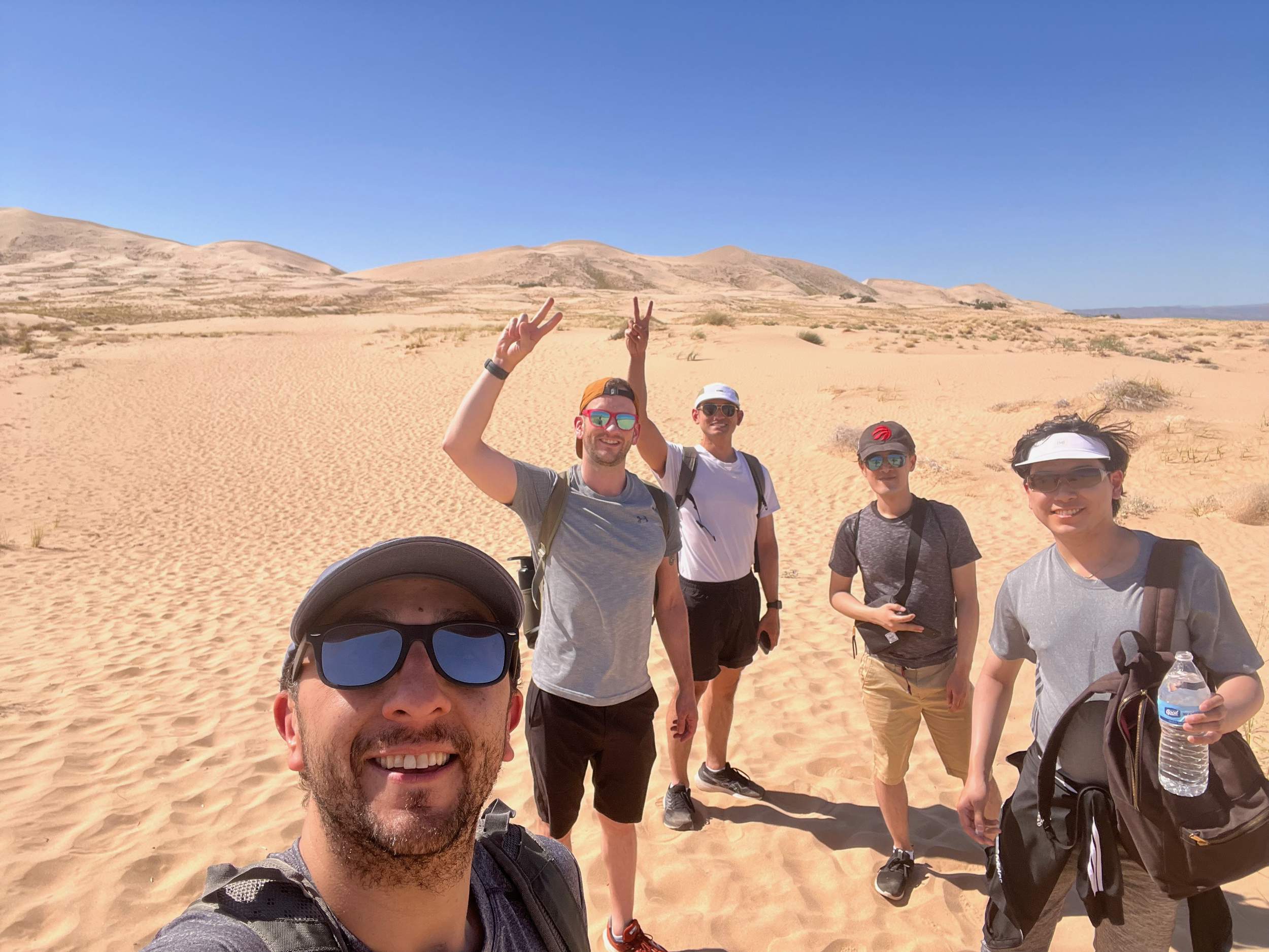 Hiking dunes in the Mojave Desert, 2024