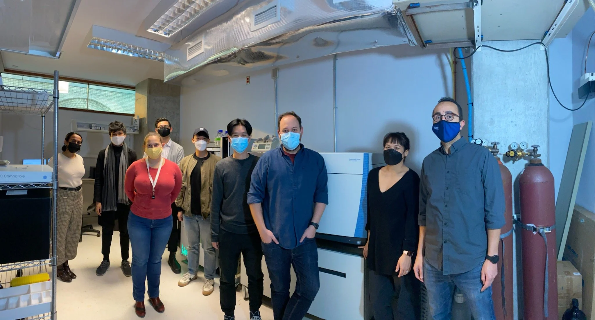 Excited to receive the lab's first mass spectrometer, 2021