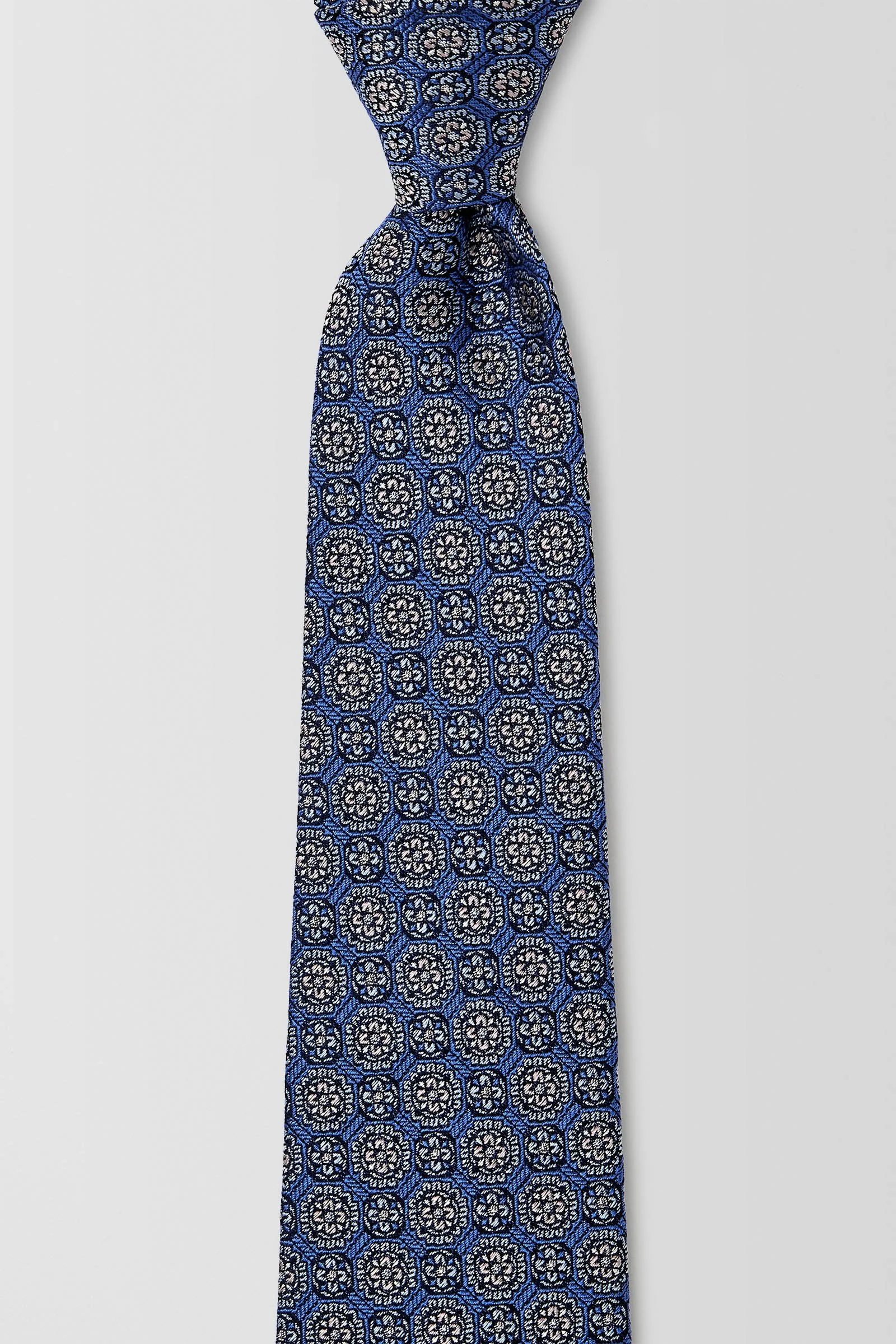  Double Foulard 7.5cm Tie  
PCAW100002 Blue