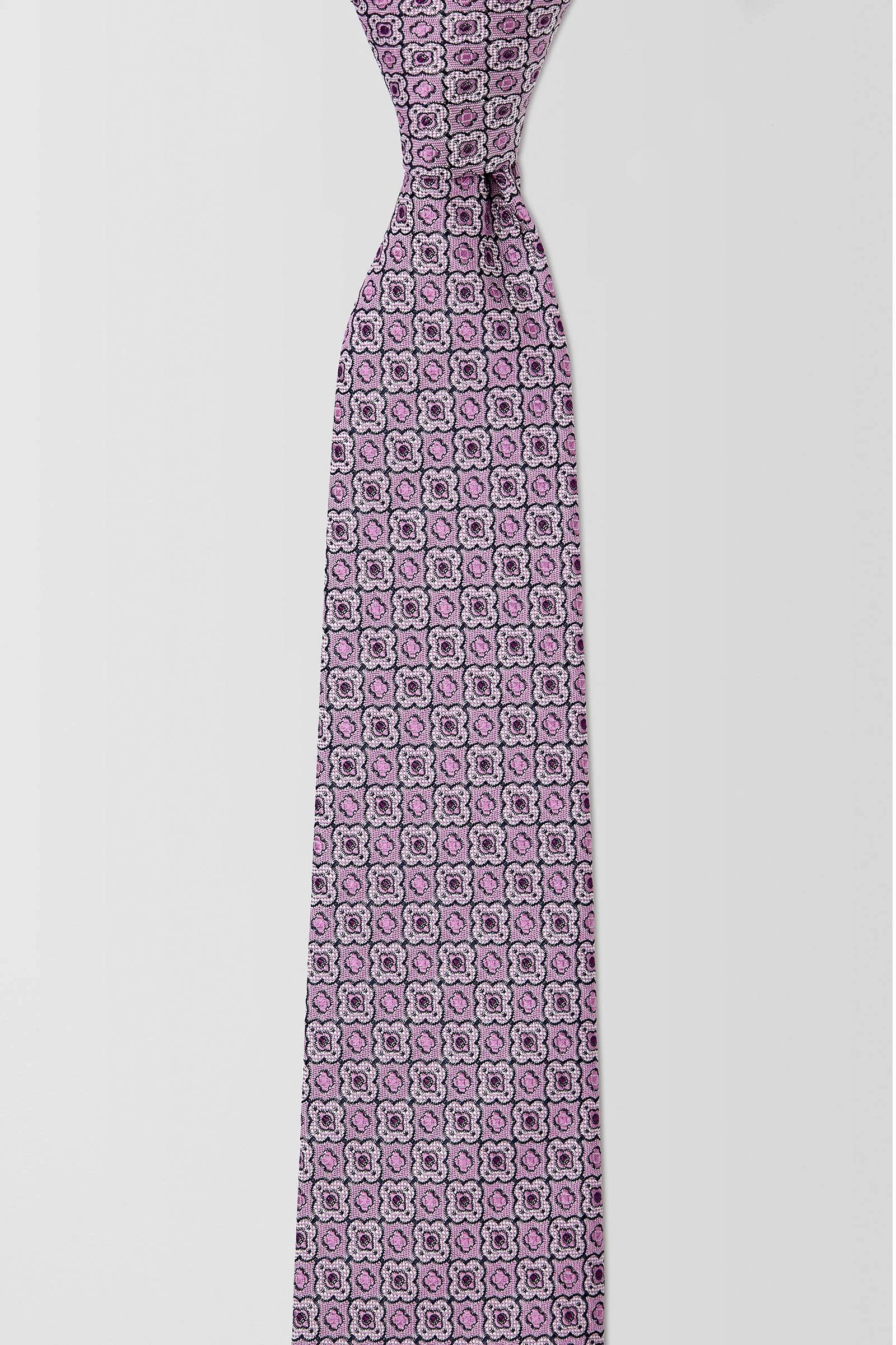  Quatrefoil Foulard 7.5cm Tie  
PCAW100008 Pink