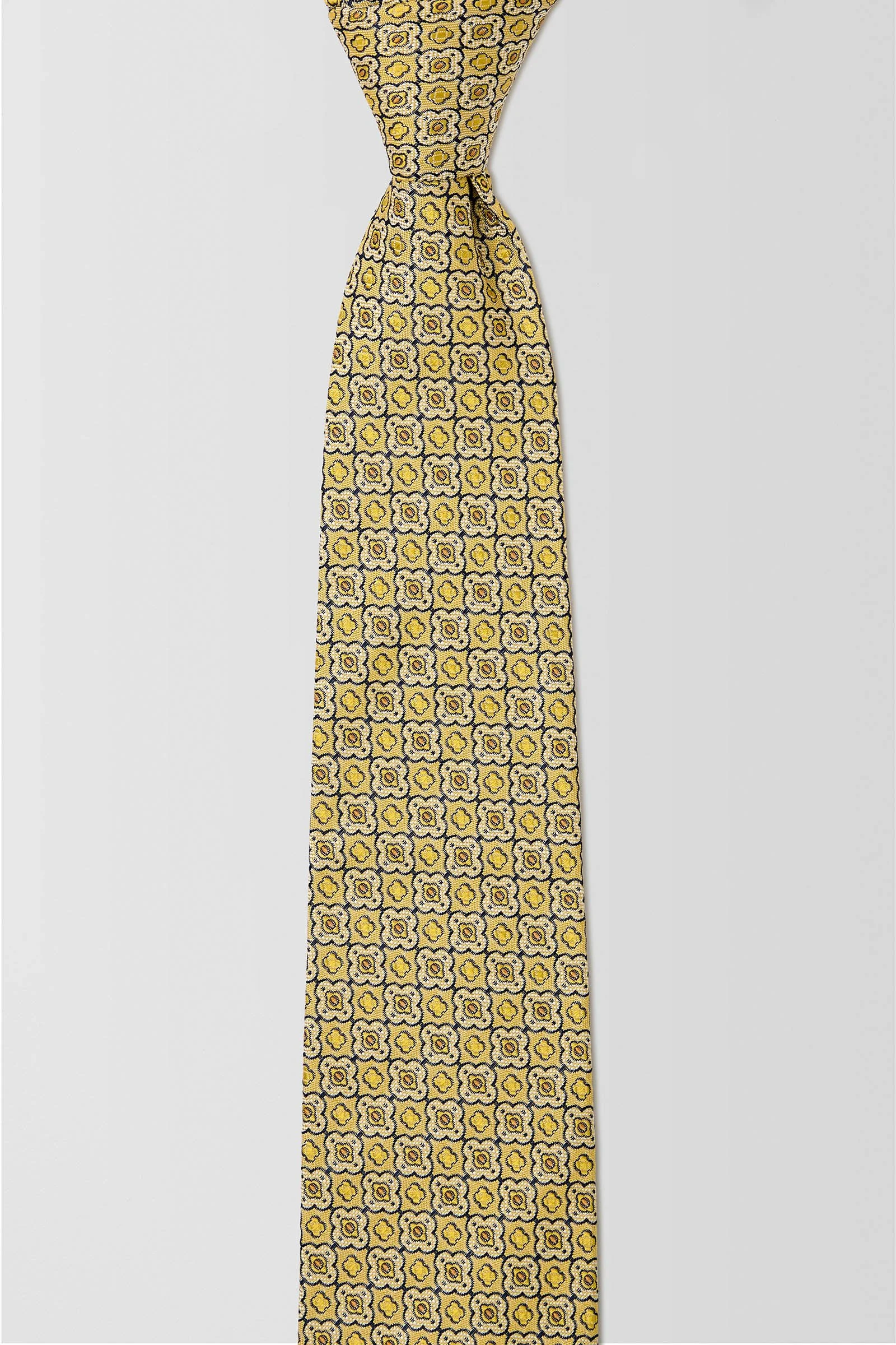  Quatrefoil Foulard 7.5cm Tie  
PCAW100008 Yellow