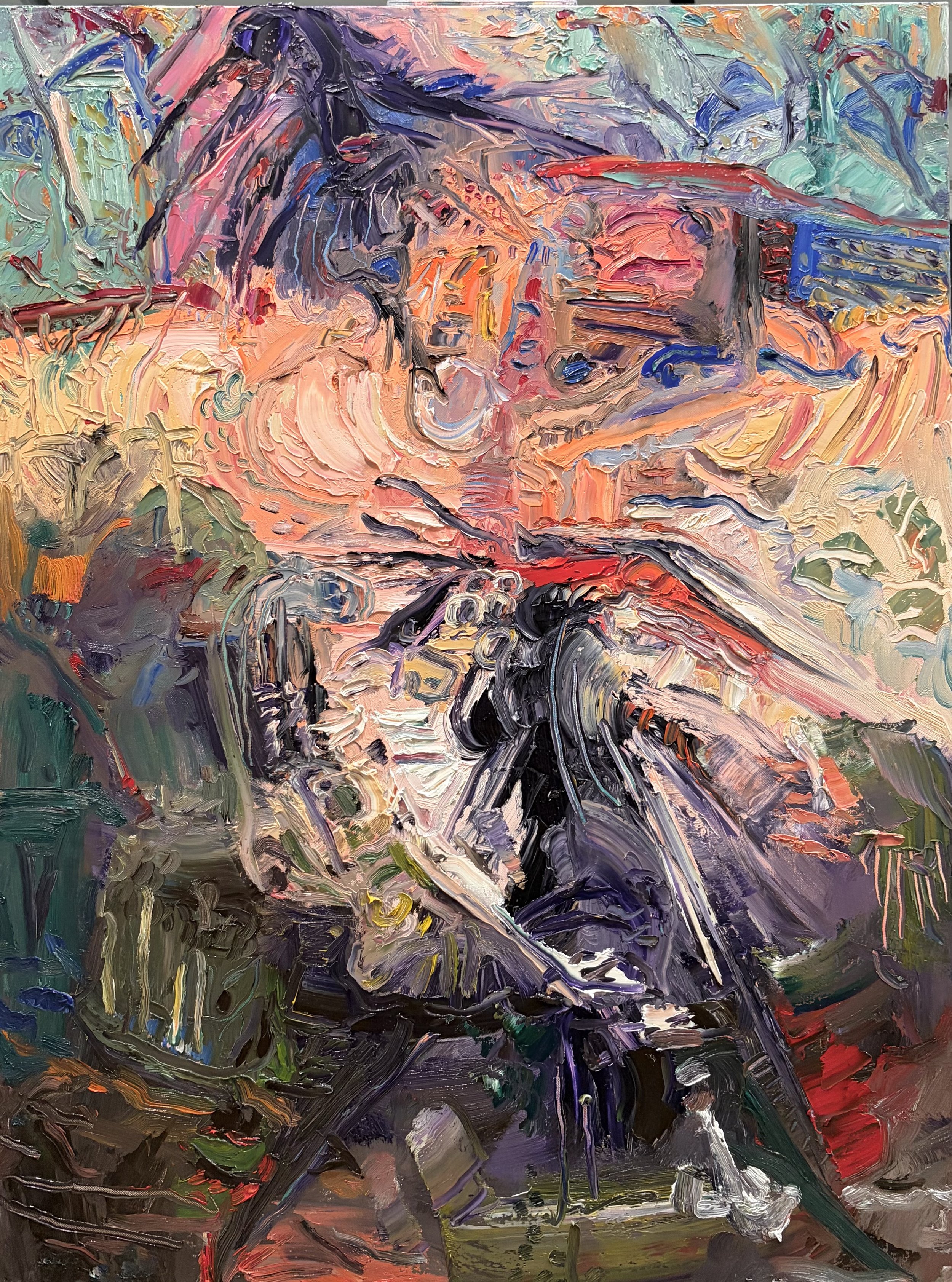 "Improvisation_01_15_26" Oil. 40" x 30", $1500