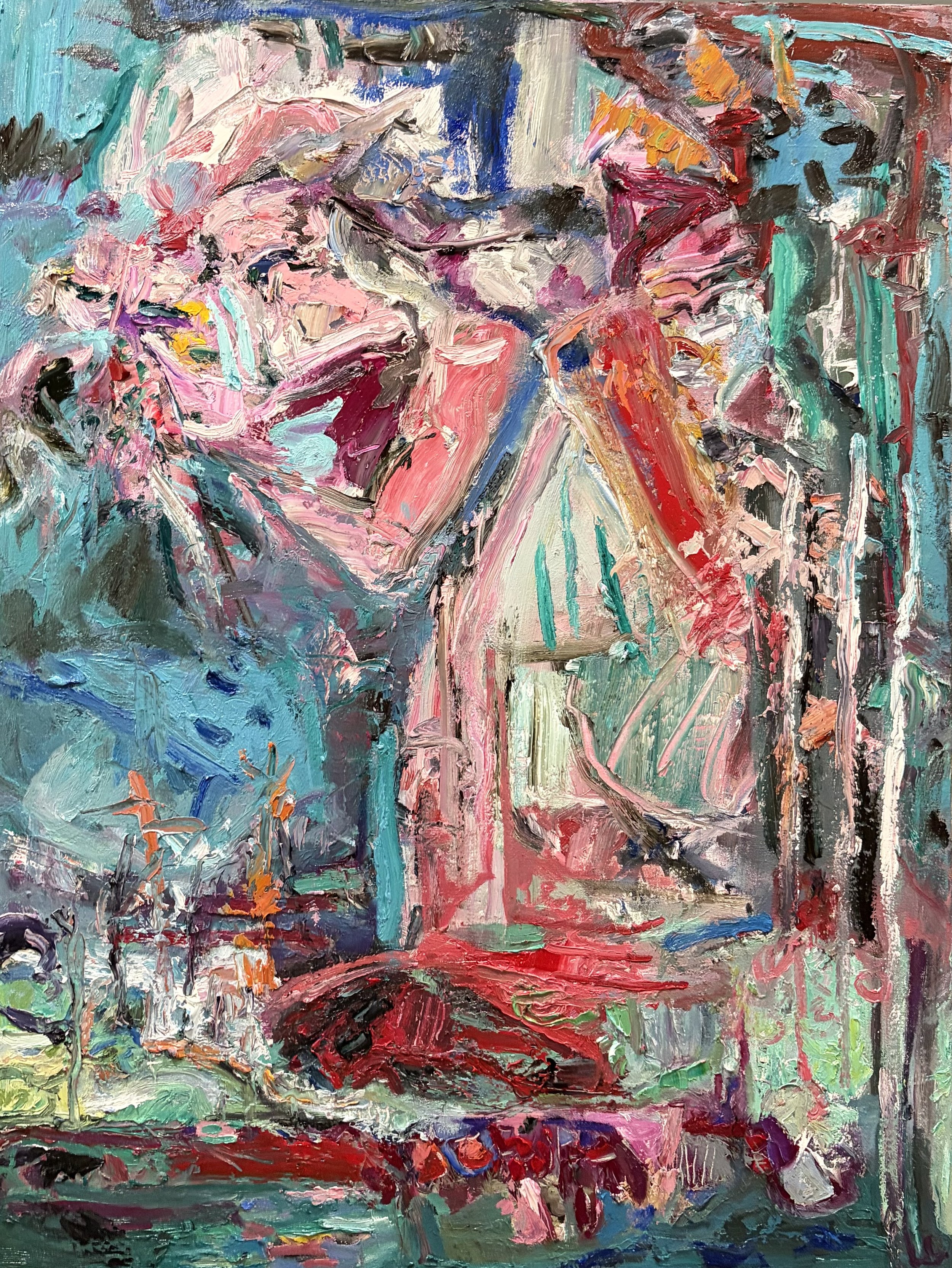 “Child Gathering Flowers ,” Oil, 30” x 40”, $1500