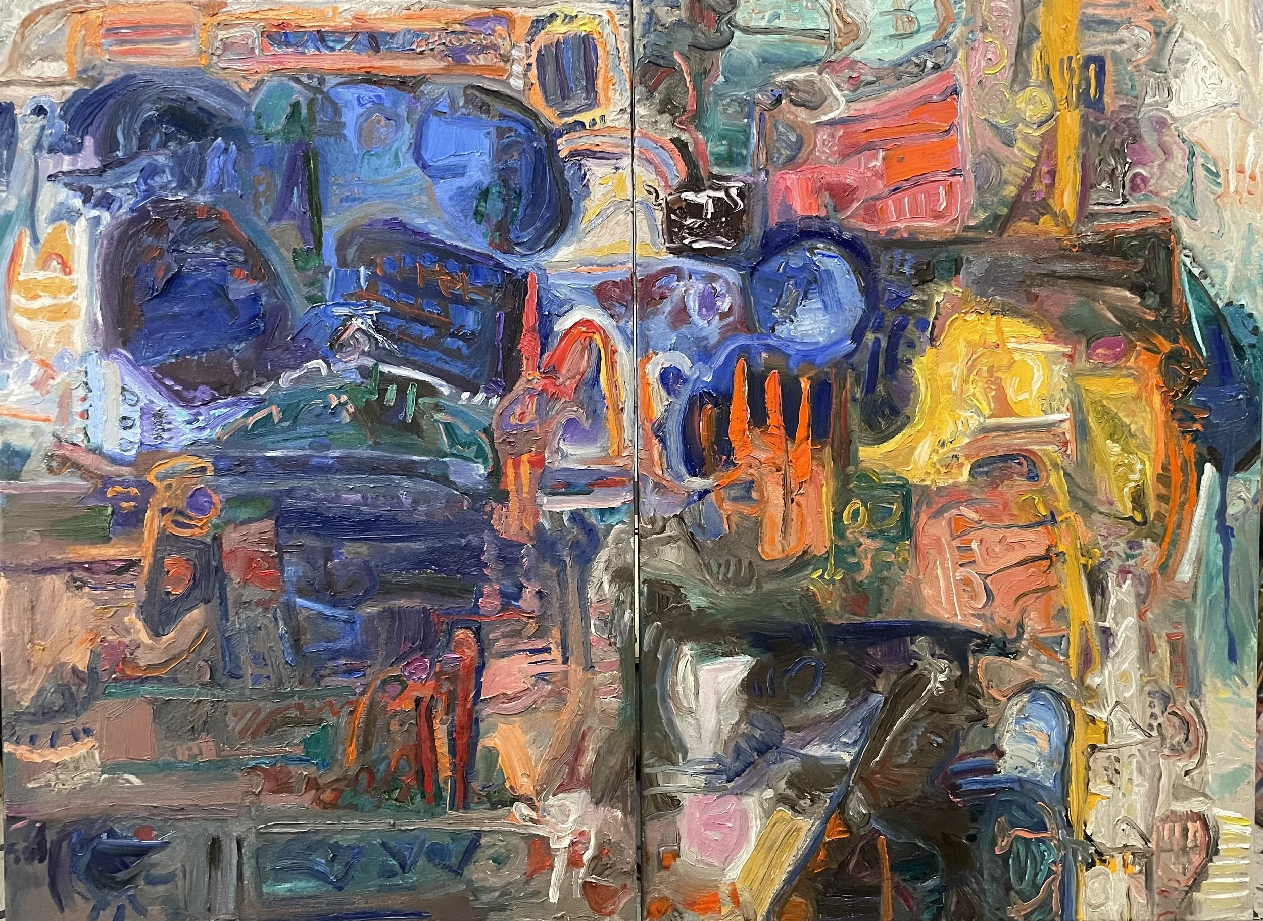 "The Truth was Out There", Oil. Diptych, 36' x 48', $2000