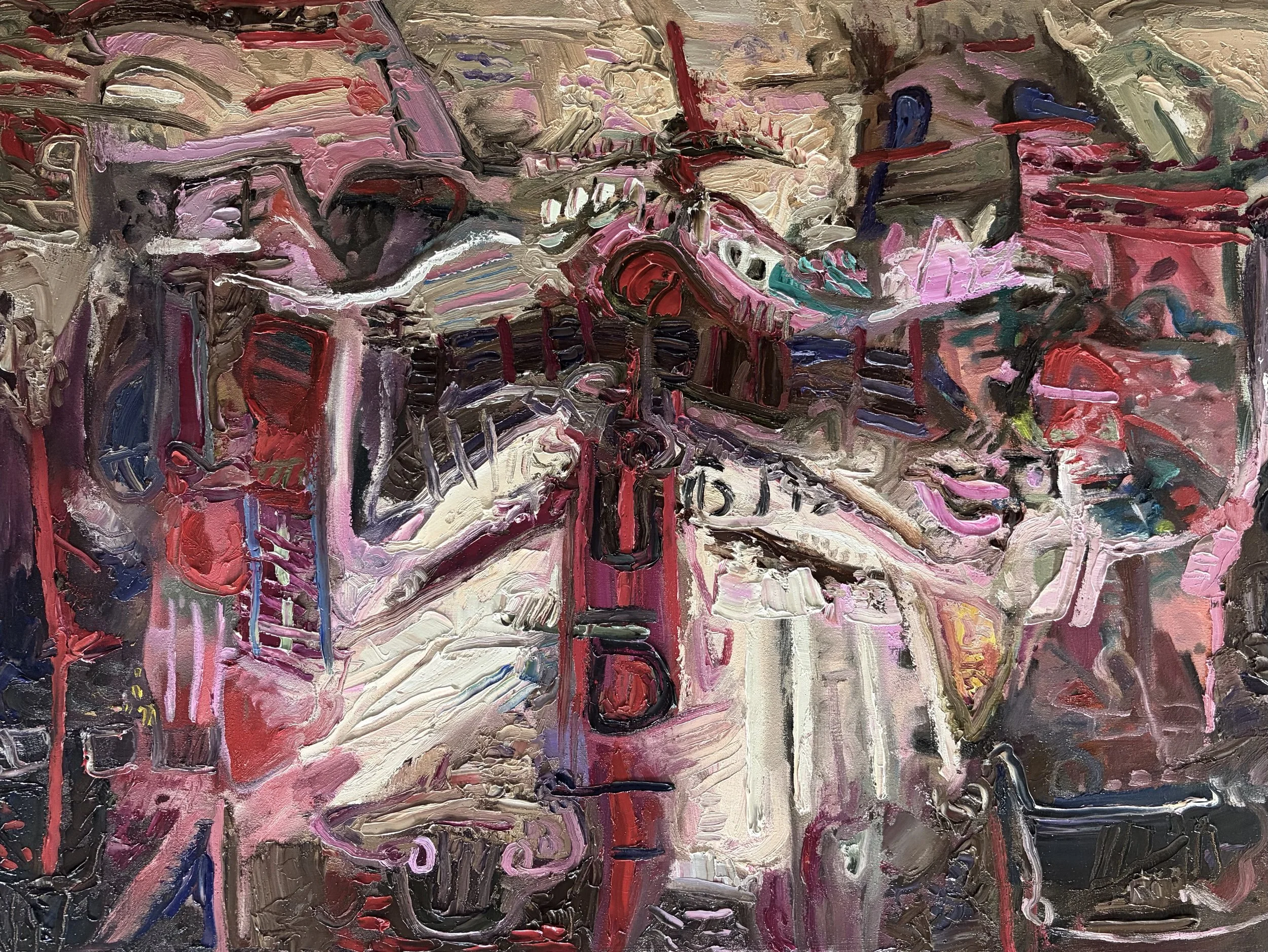 "Different Colors Made of Tears", Oil, 30' x 40'. $1500