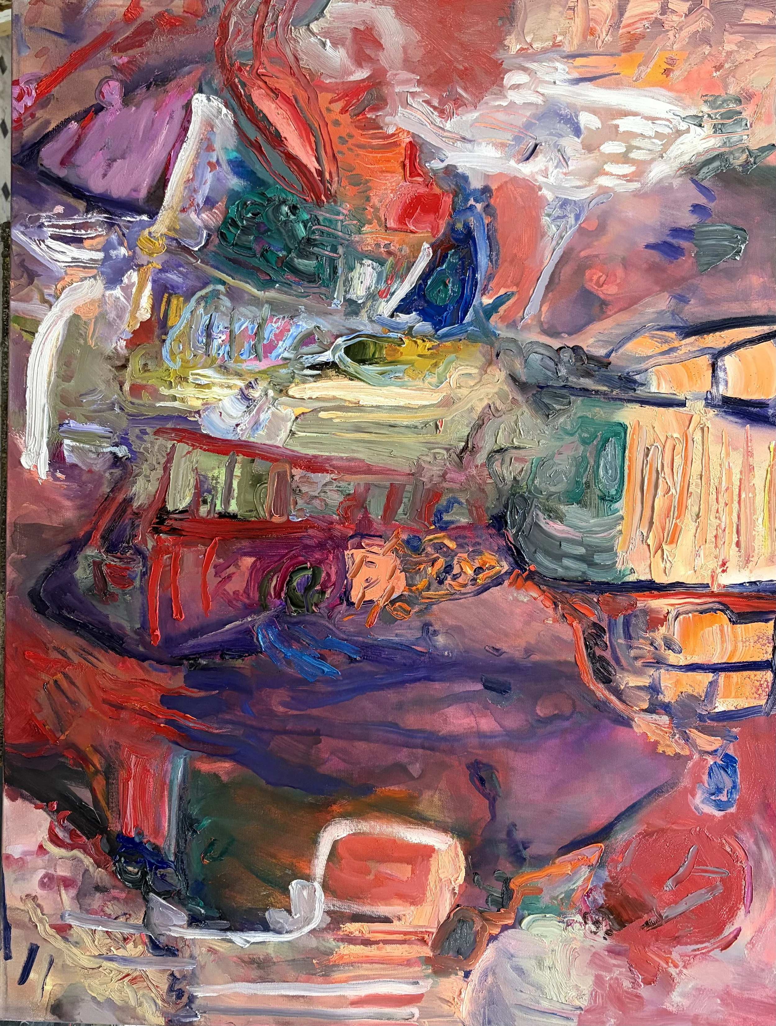 “Improvisation_02_18_26,” Oil, 30” x 40”, $1500