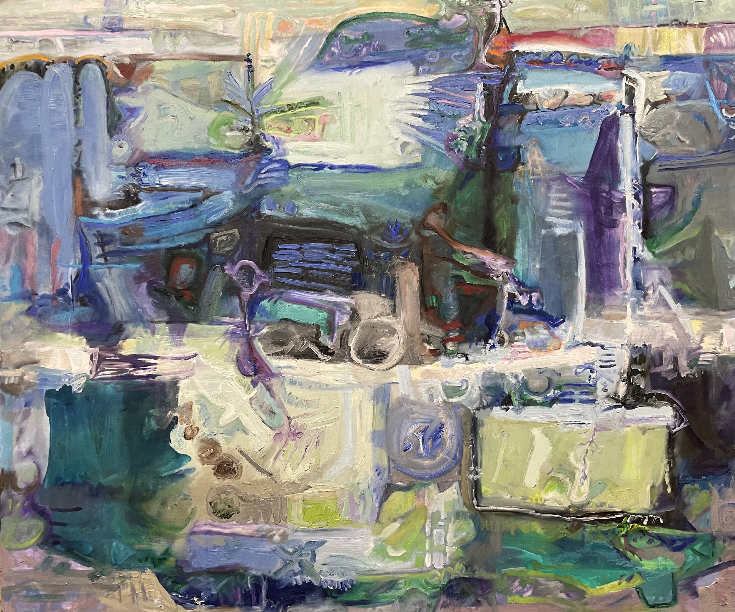 "I Saw the End. I Faltered", Oil, 72' x 60", $4500