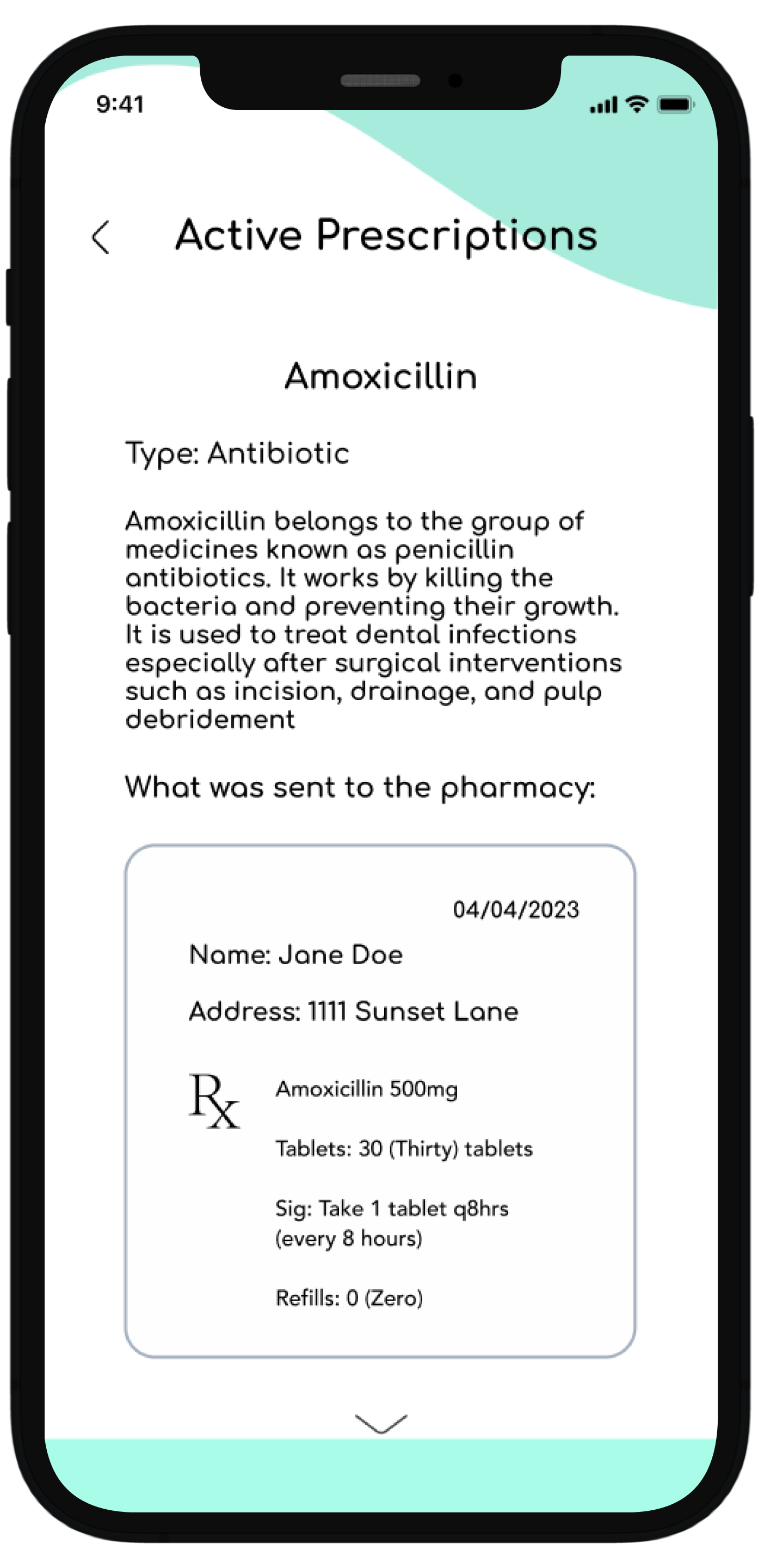 The user is then taken to this specific medication page where they get all relevant details regarding this particular prescription.