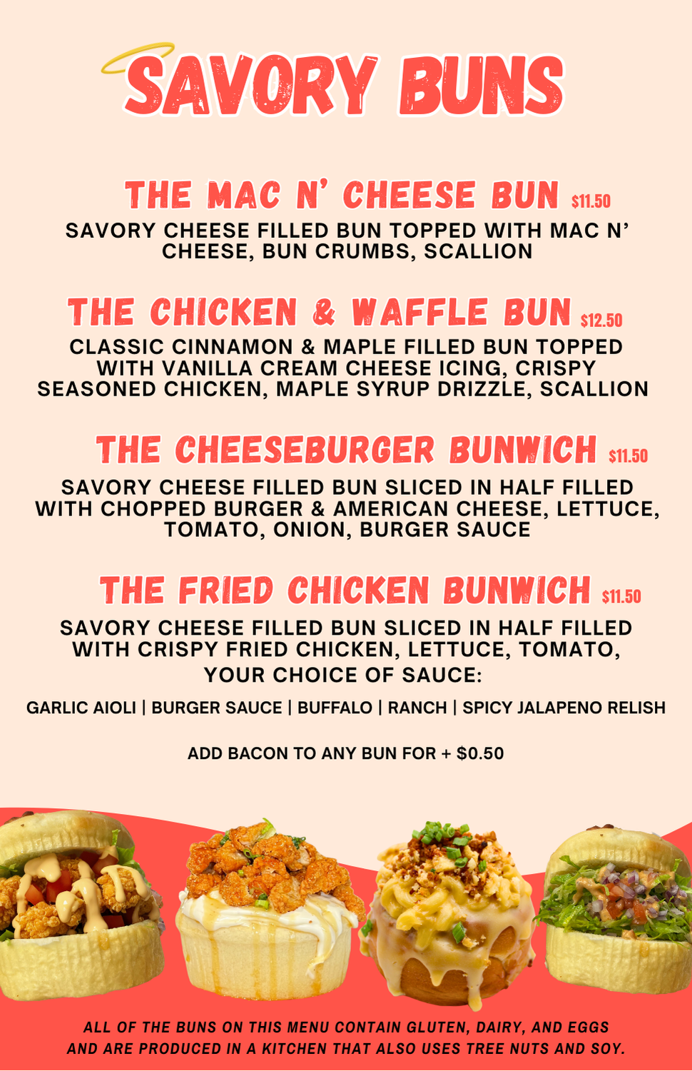 SINBUN downtown Syracuse savory Bun offerings