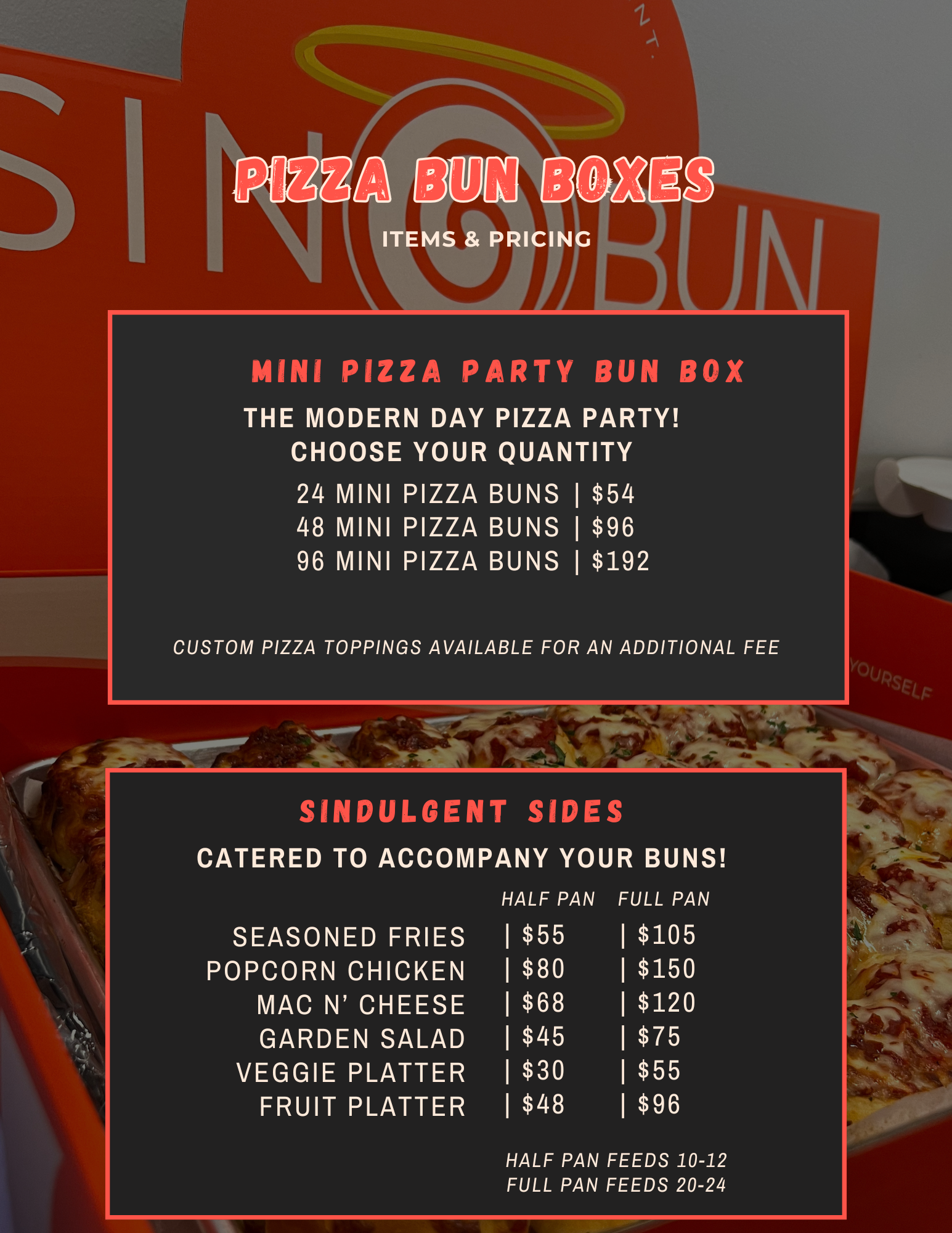 Syracuse Office Catering: SINBUN Pizza Bunbox