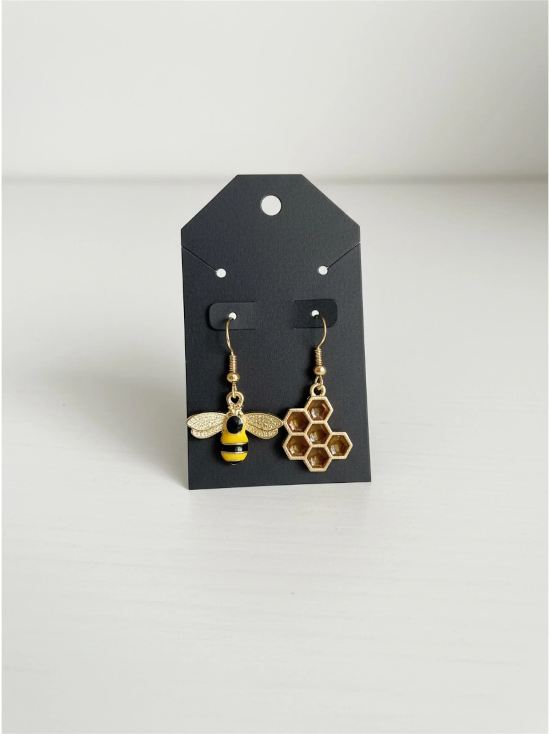 Honey Comb and Bee Earrings