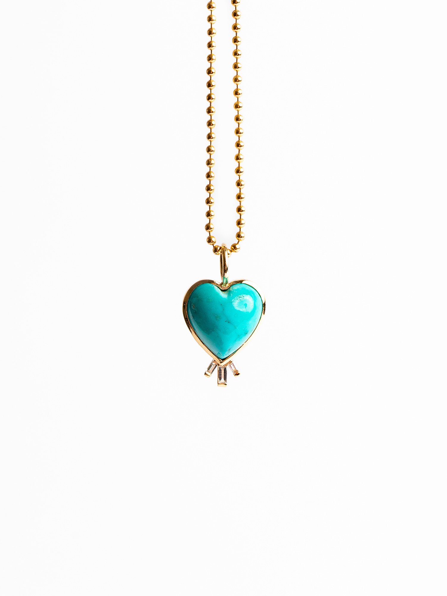 Sweet and Edgy Turquoise Heart
