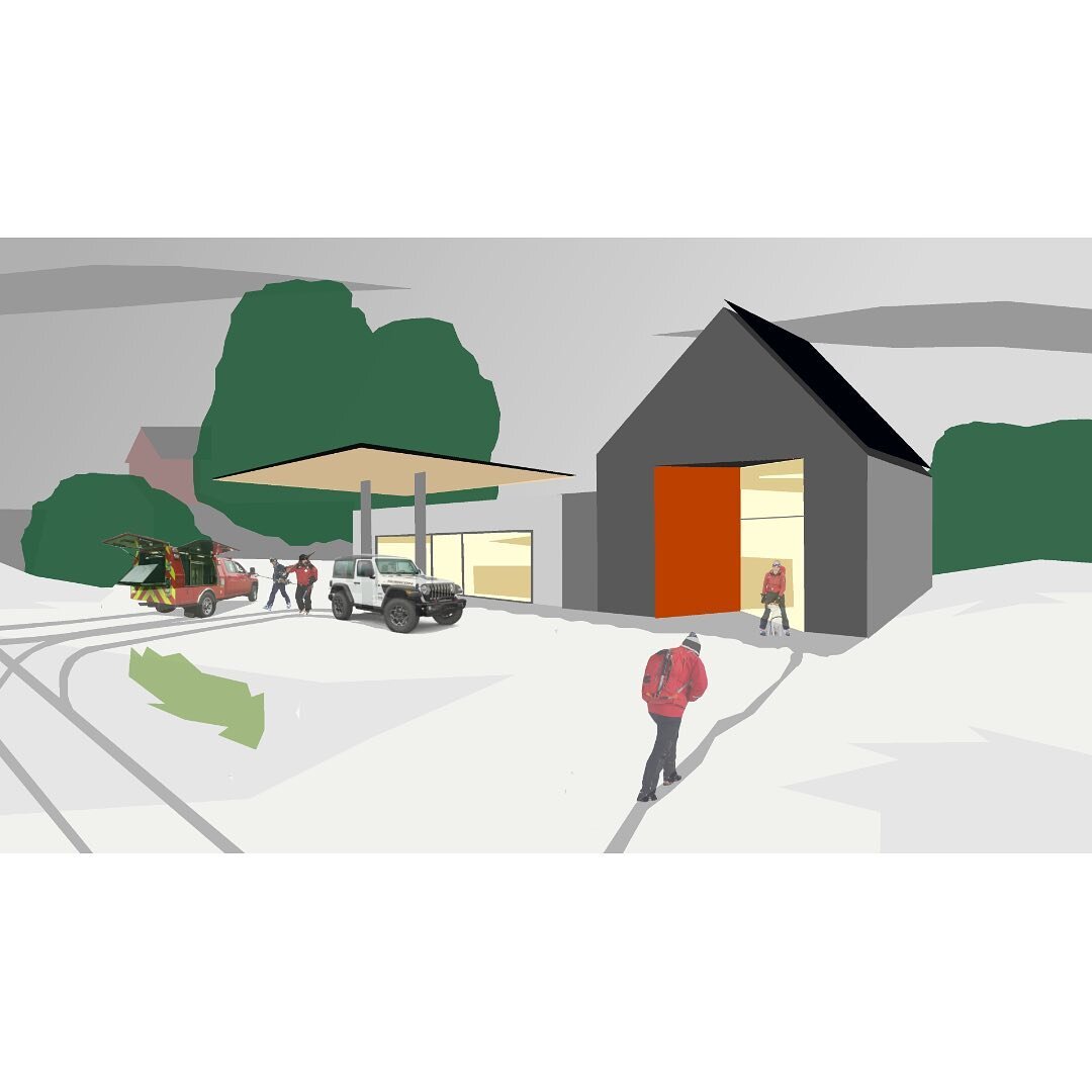 The Future Station Project studies 9 prototypes around New York State with urban, rural and highway locations. This one is in Port Henry. See the link in the bio for more info. #gasstation #electricvehicle #evchargingstations #adaptivereuse #climatec