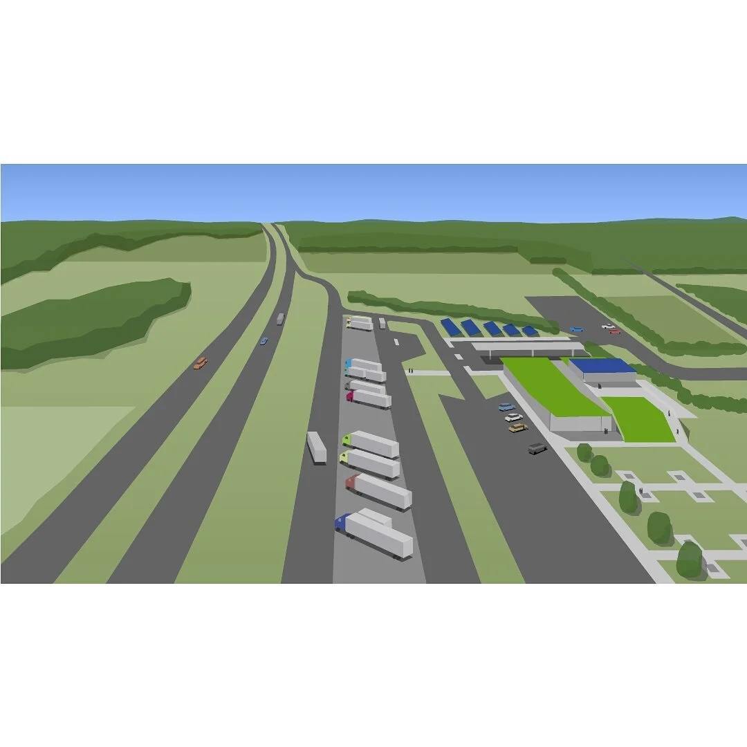 The Future Station Project studies 9 prototypes around New York State with urban, rural and highway locations. This one is on the New York State Thruway. See the link in the bio for more info. #gasstation #electricvehicle #evchargingstations #adaptiv