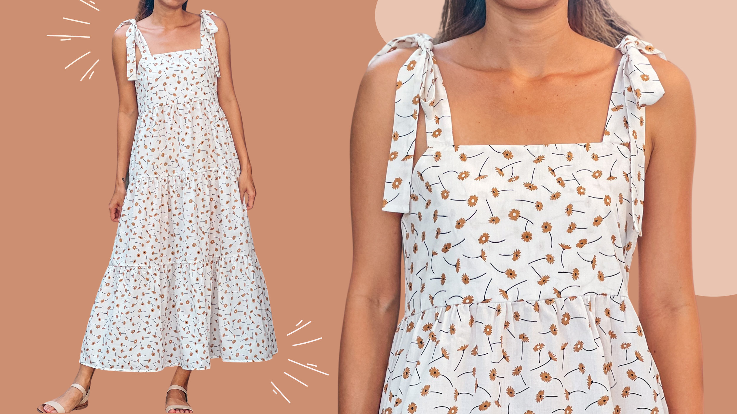 DIY Tiered maxi dress | Super easy & Beginner friendly sewing tutorial