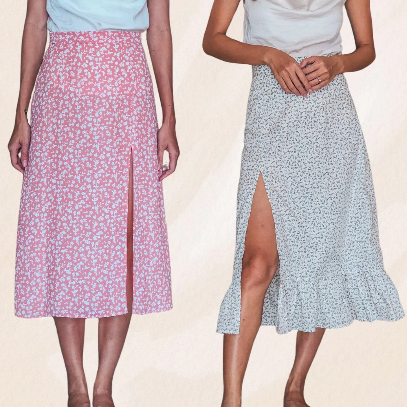 DIY Fitted Midi skirt with Leg slit | Step by step sewing tutorial [+ Free Pattern]