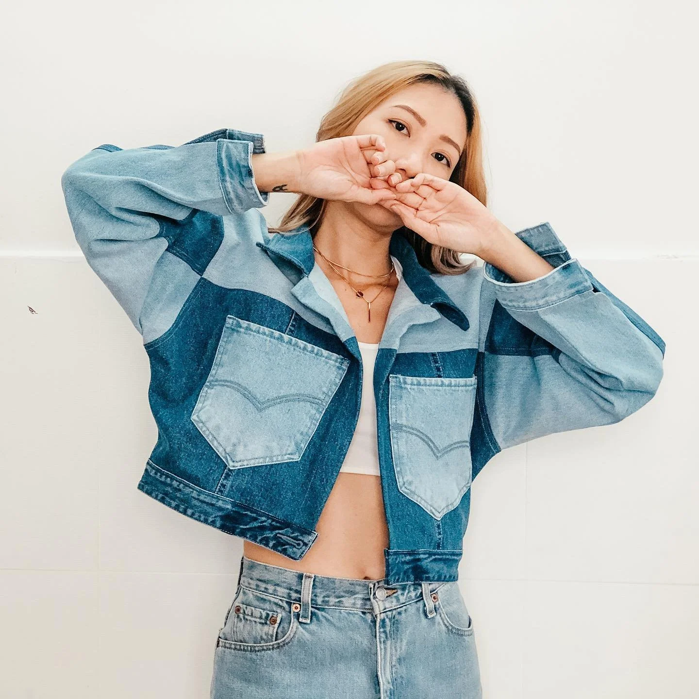 DIY DENIM JACKET from Men's jeans - Great way to recycle old jeans