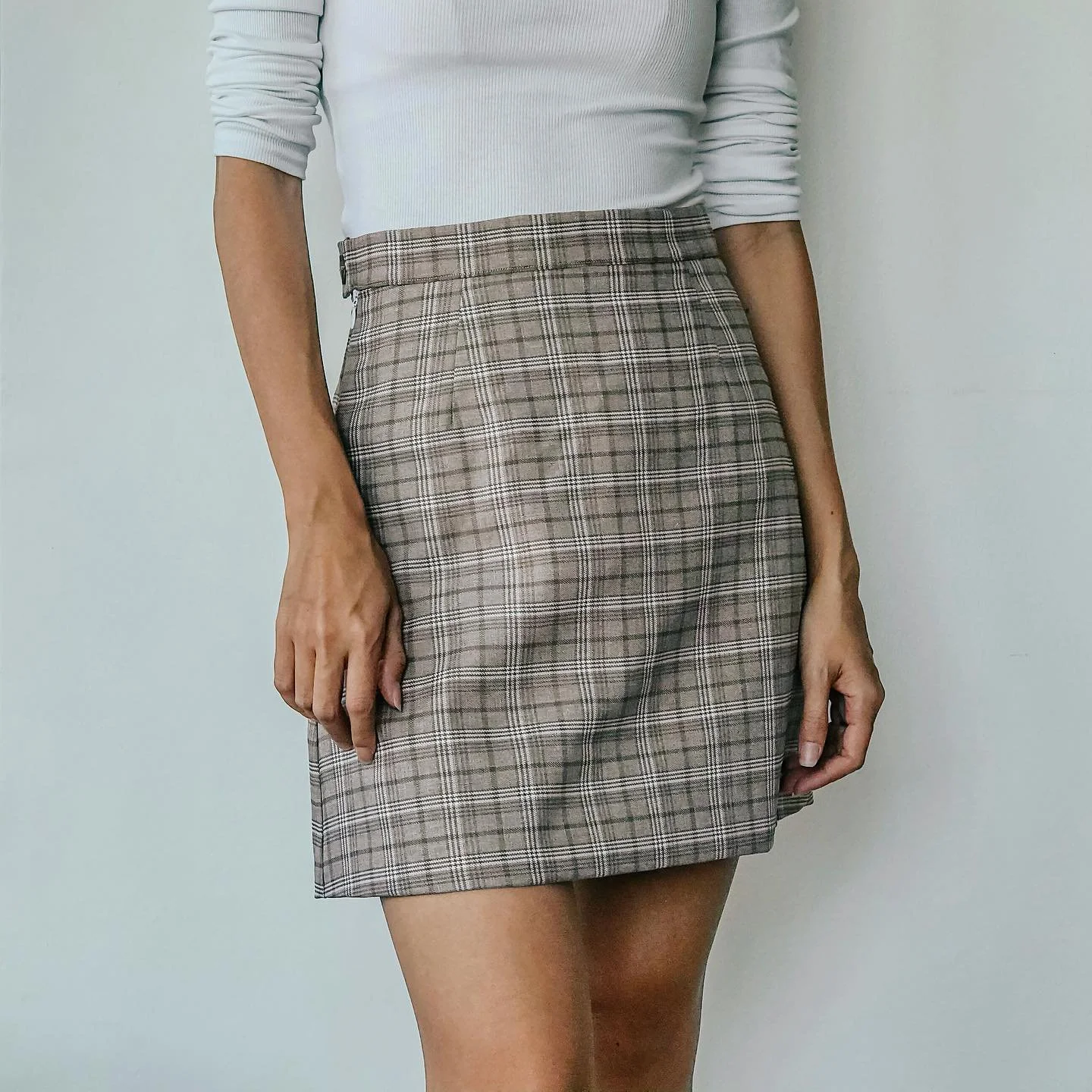DIY A-line Mini skirt (with lining &amp; side zipper)| I tried to make a Blazer suit - Part 2