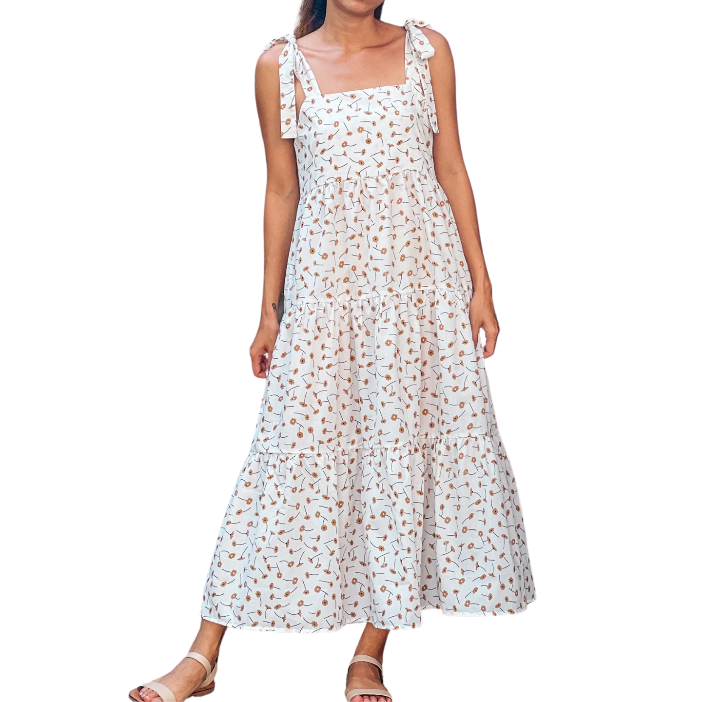 DIY Tiered maxi dress | Super easy &amp; Beginner friendly sewing tutorial [+Free Pattern]