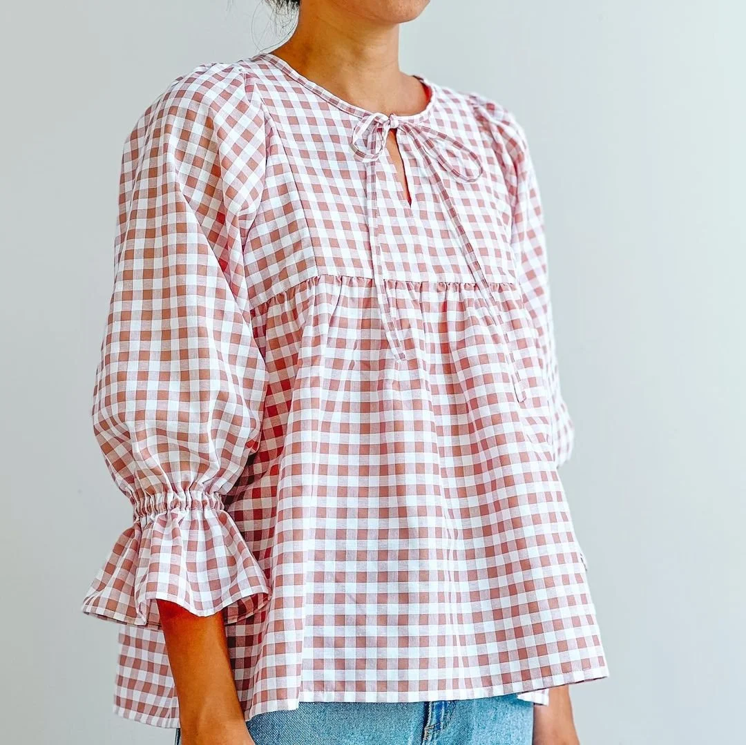 DIY PUFFY SLEEVE BLOUSE | Beginner friendly sewing tutorial in step by step [+Free Pattern]