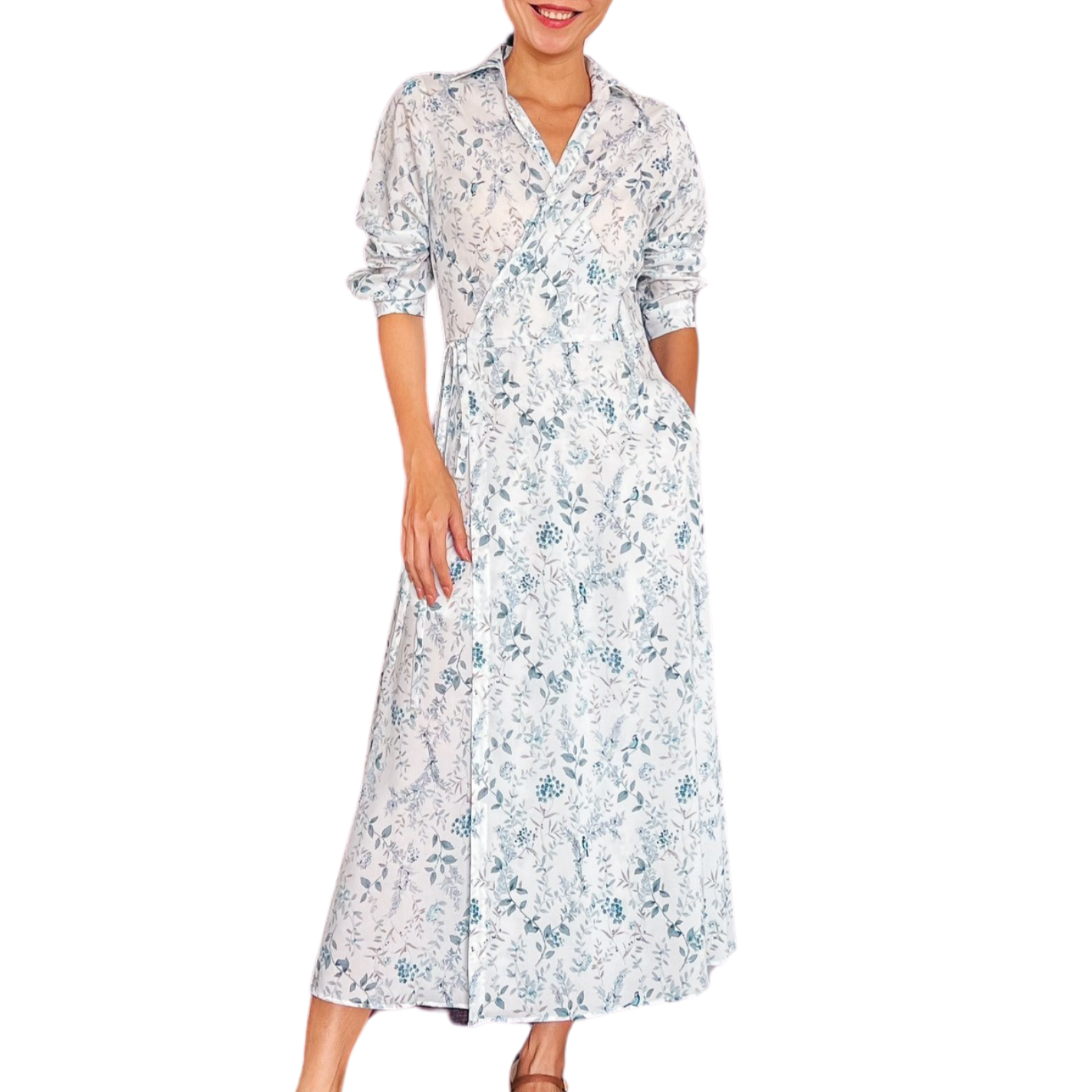 DIY Long sleeve shirt wrap dress | Clara dress pattern hack | Step by step sewing tutorial