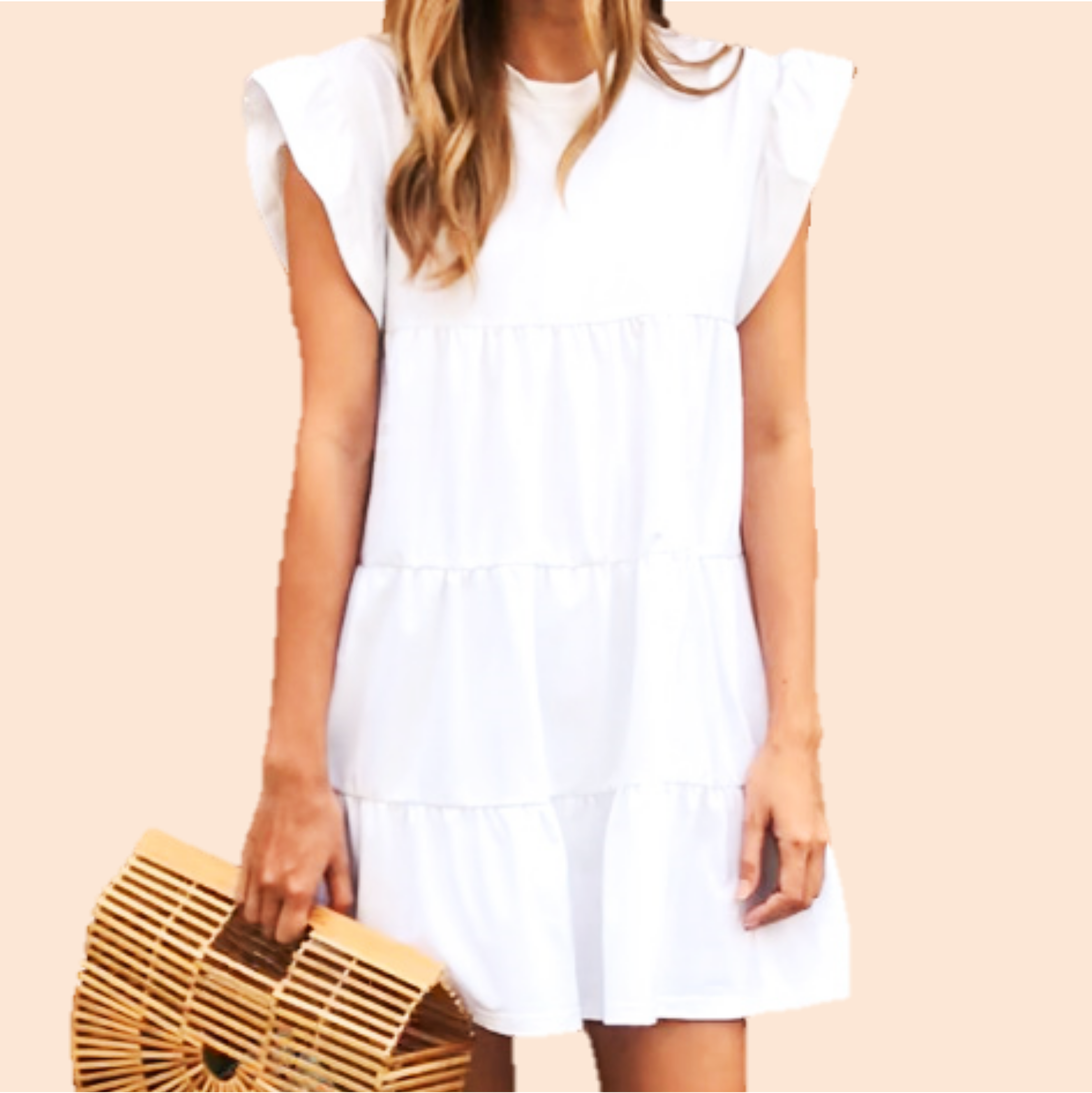 DIY Butterfly Sleeve Babydoll Dress from T-shirt - Refashion old T-shirt idea