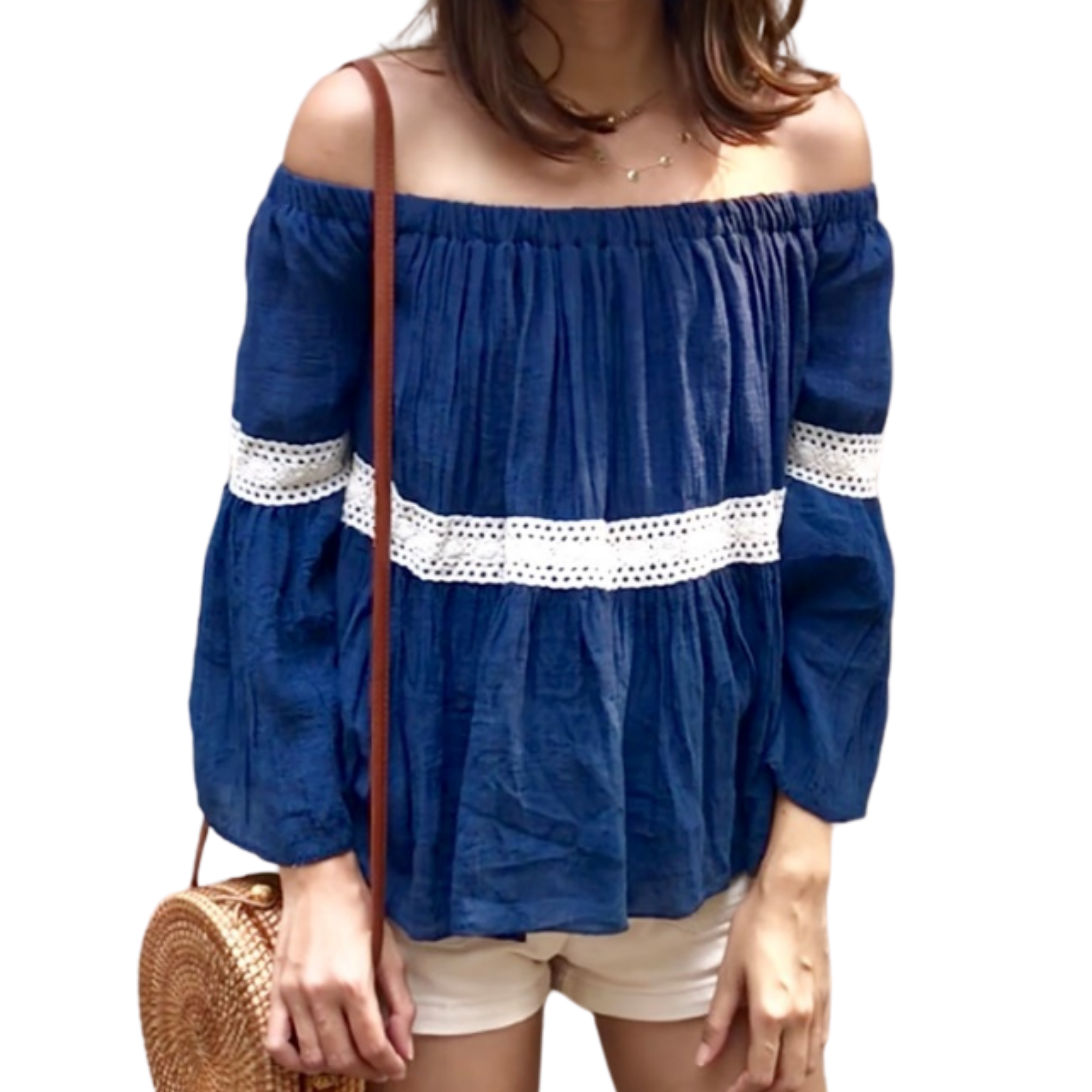 DIY BOHO OFF THE SHOULDER SHIRT - RE-USE MY OLD MAXI DRESS