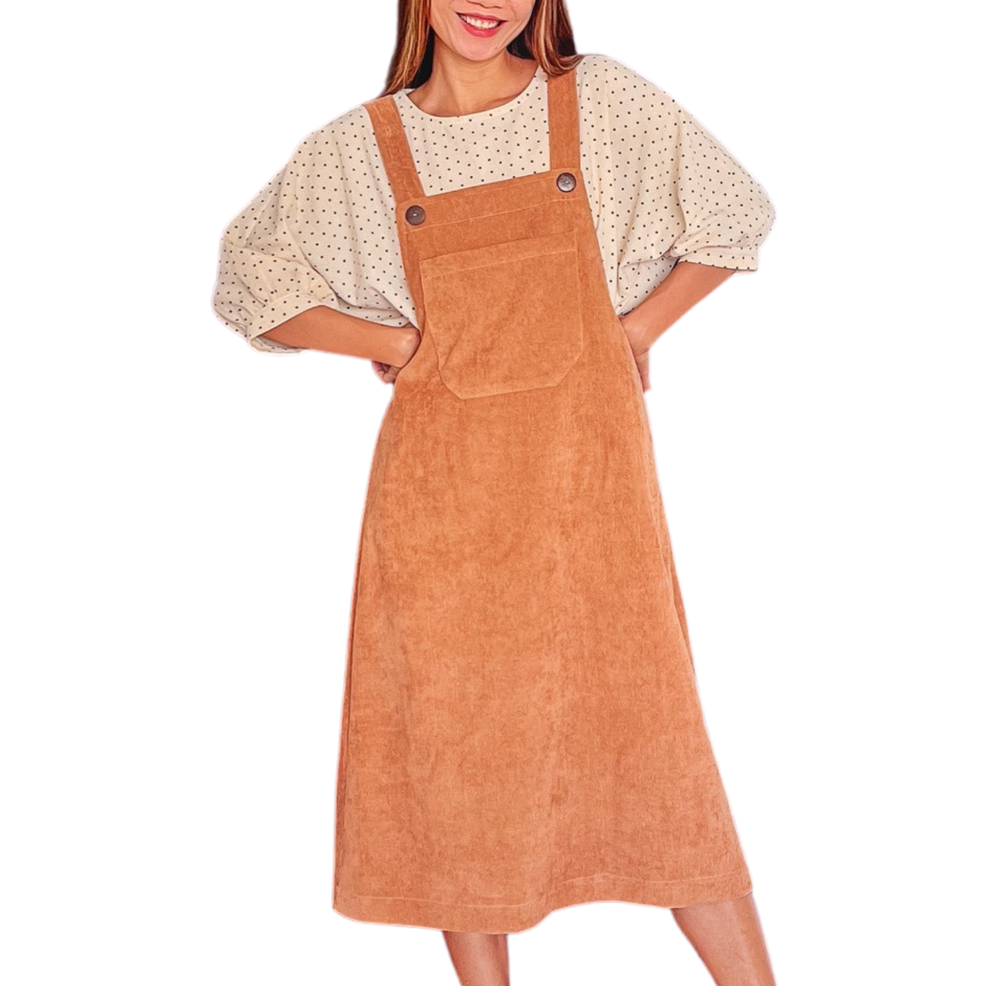 Making an outfit in a day (Puff sleeve batwing top &amp; Overall dress) | Beginner sewing projects