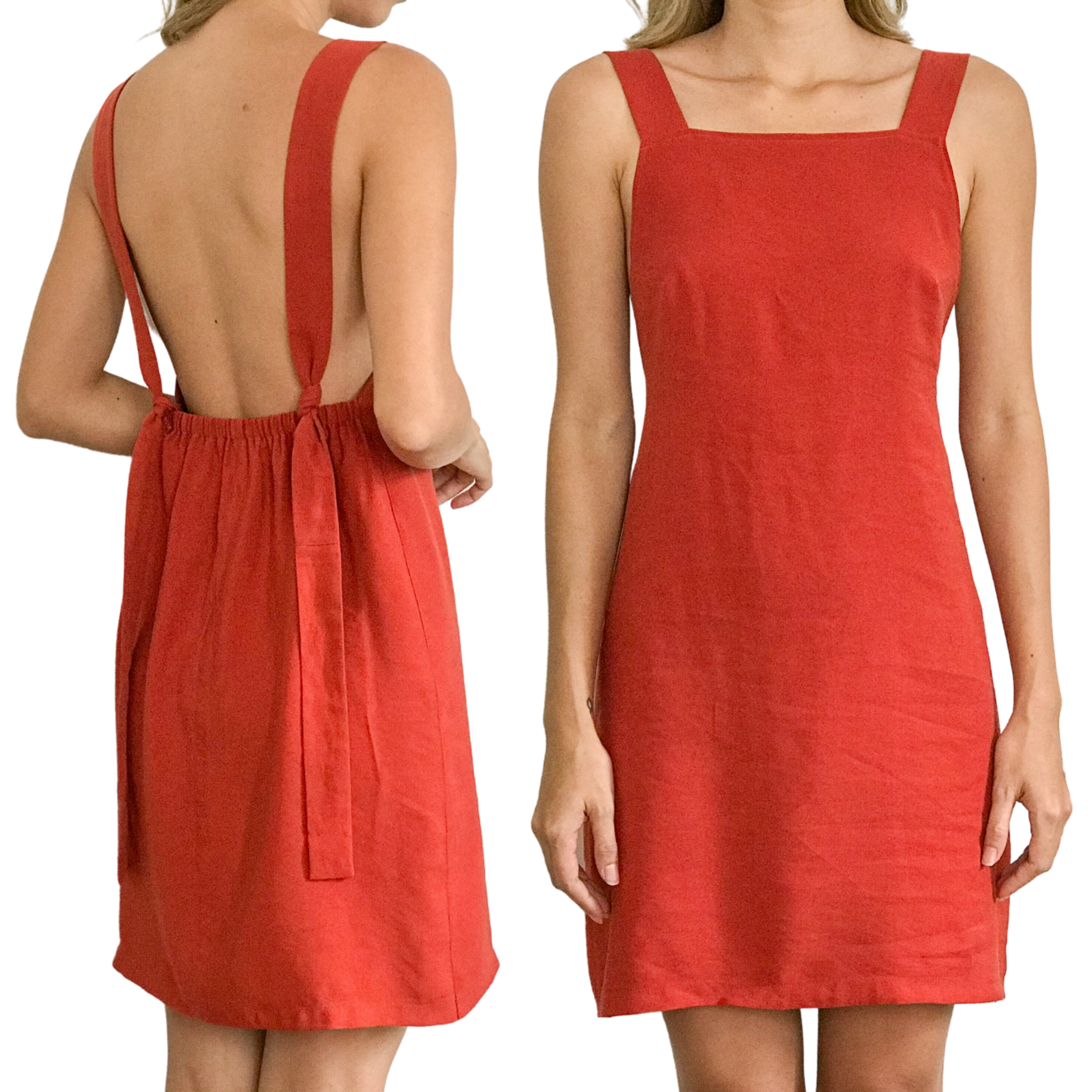 DIY Tie behind open back dress from old dress - Thrift flip - Vintage dress vibe
