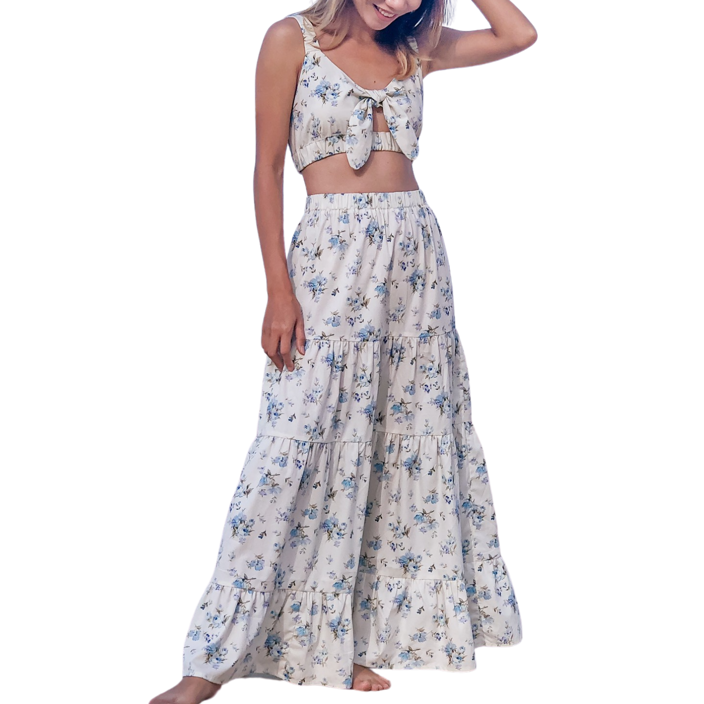 DIY 2 PIECES MAXI SET | Vacation wardrobe (Ep 2) | Step by step sewing tutorial