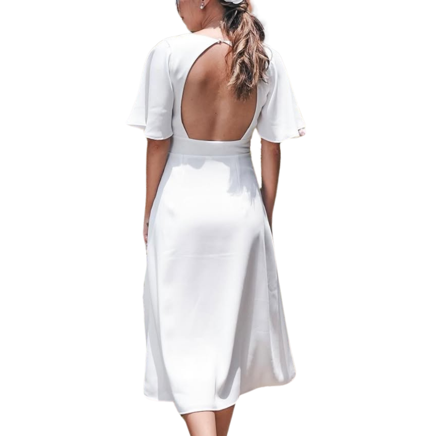 DIY Butterfly sleeve, deep v-neck, open back dress | My perfect wedding series - Ep 2