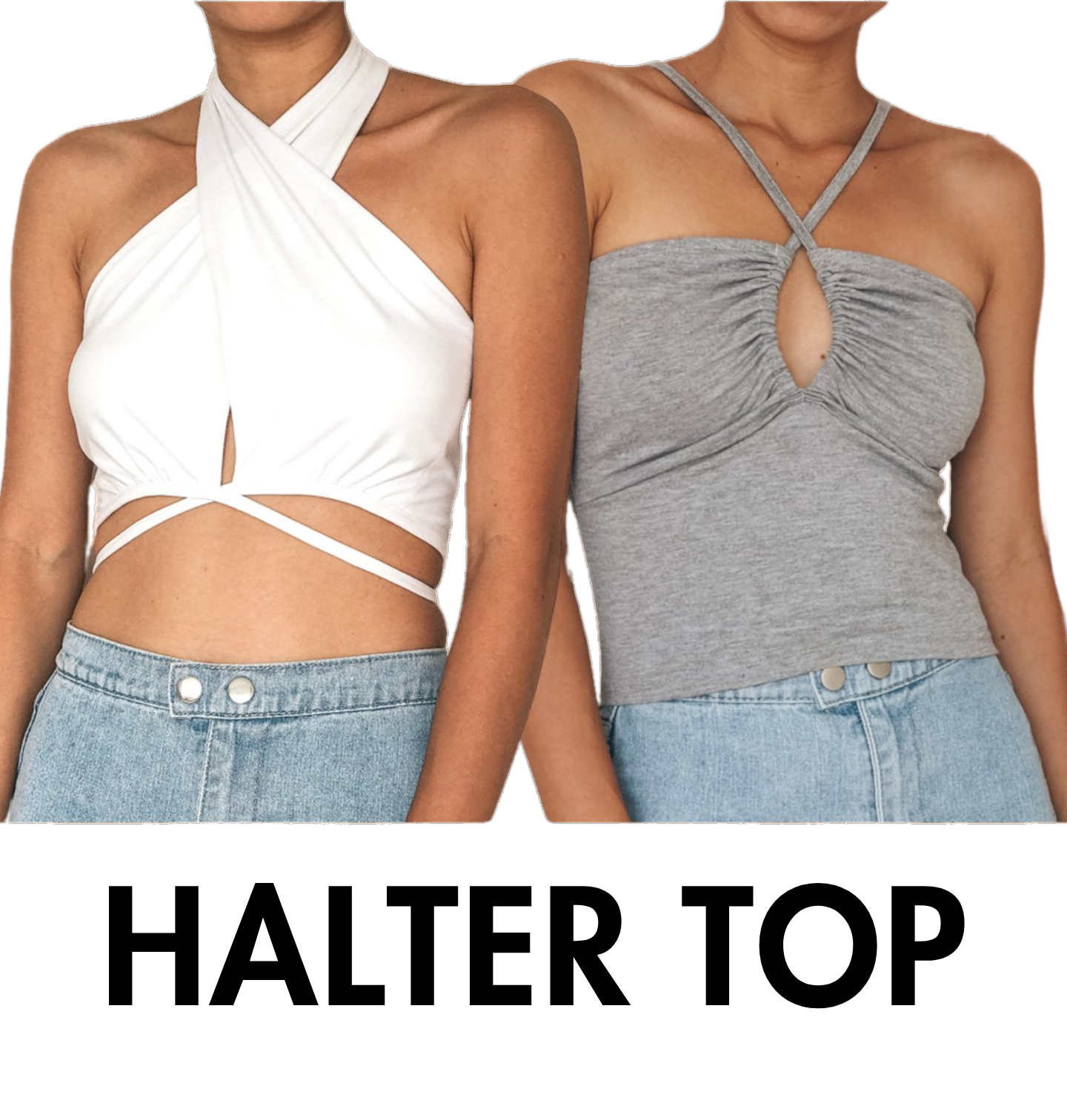 DIY Halter top from old t-shirt with 2 different styles | T-shirt refashion ideas