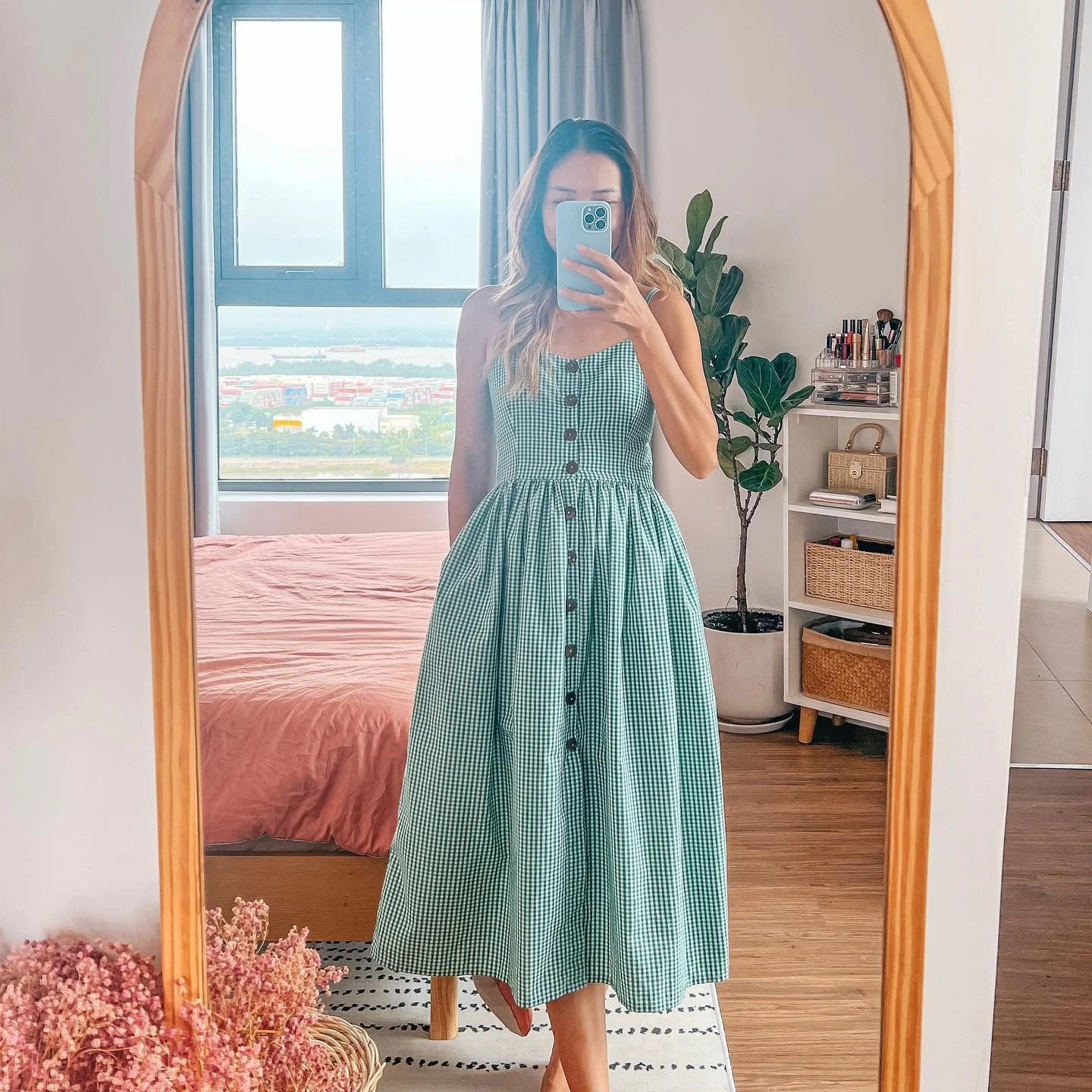 DIY Vintage dress | Sleeveless button down midi dress | Step by step sewing tutorial
